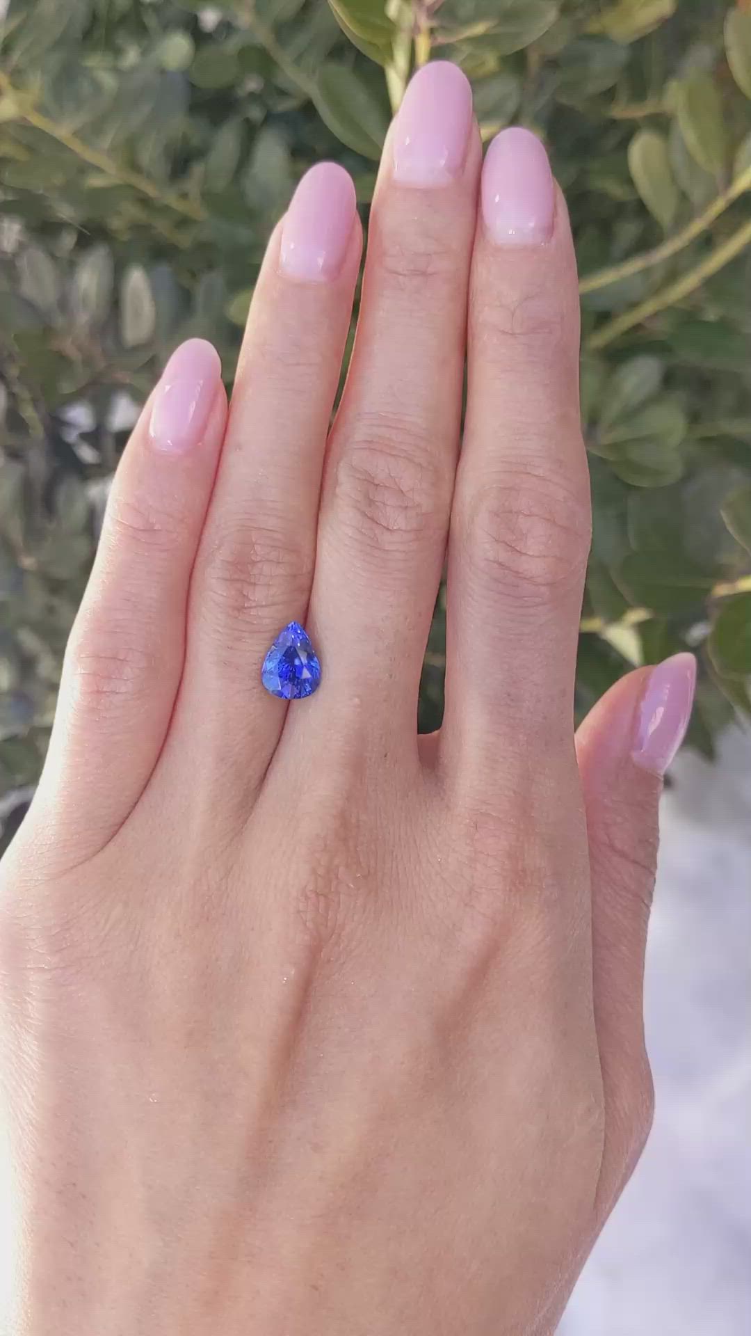 2.49 Ct. Blue Sapphire from Ceylon (Sri Lanka) Size Video