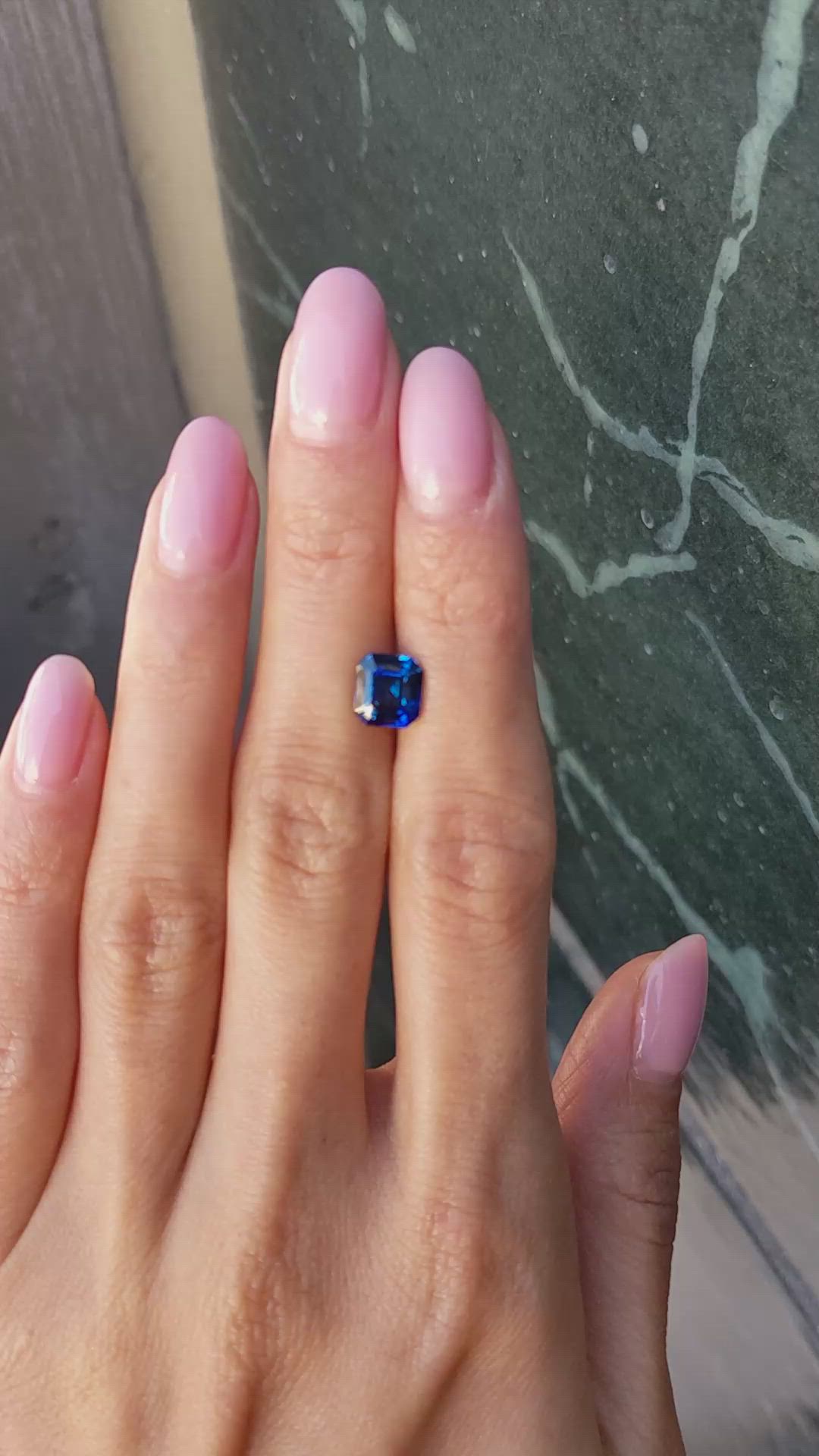 2.37 Ct. Blue Sapphire from Ceylon (Sri Lanka) Size Video