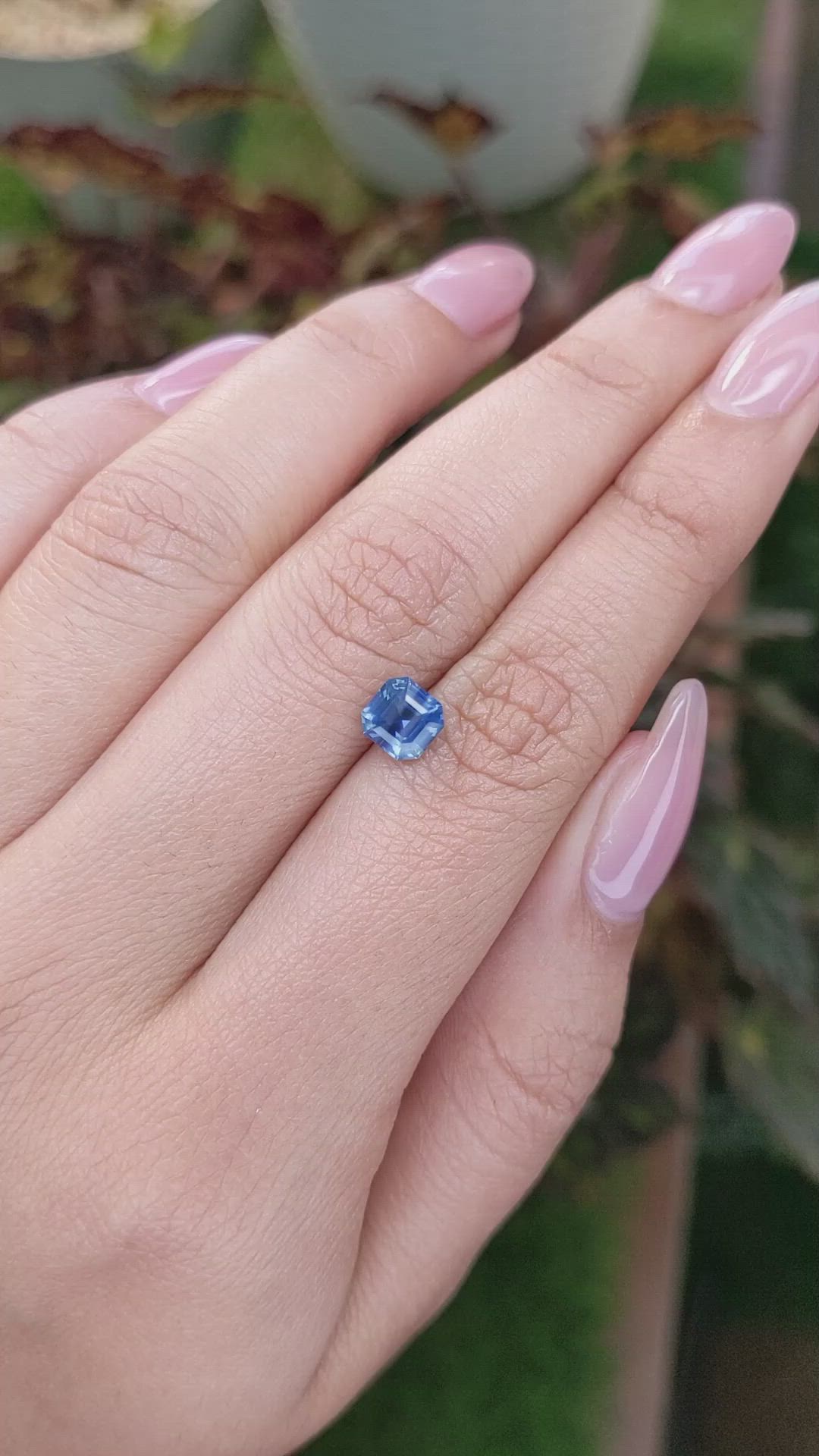 1.12 Ct. Greenish Blue Sapphire from Ceylon (Sri Lanka) Size Video