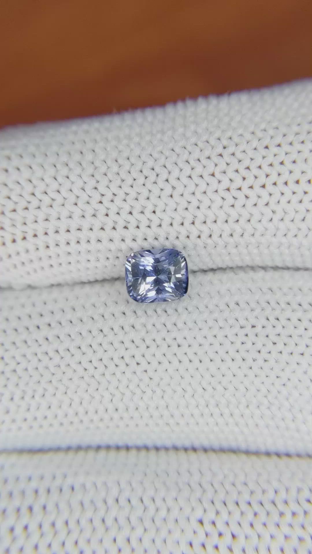 1.15 Ct. Blue Sapphire from Ceylon (Sri Lanka) Size Video