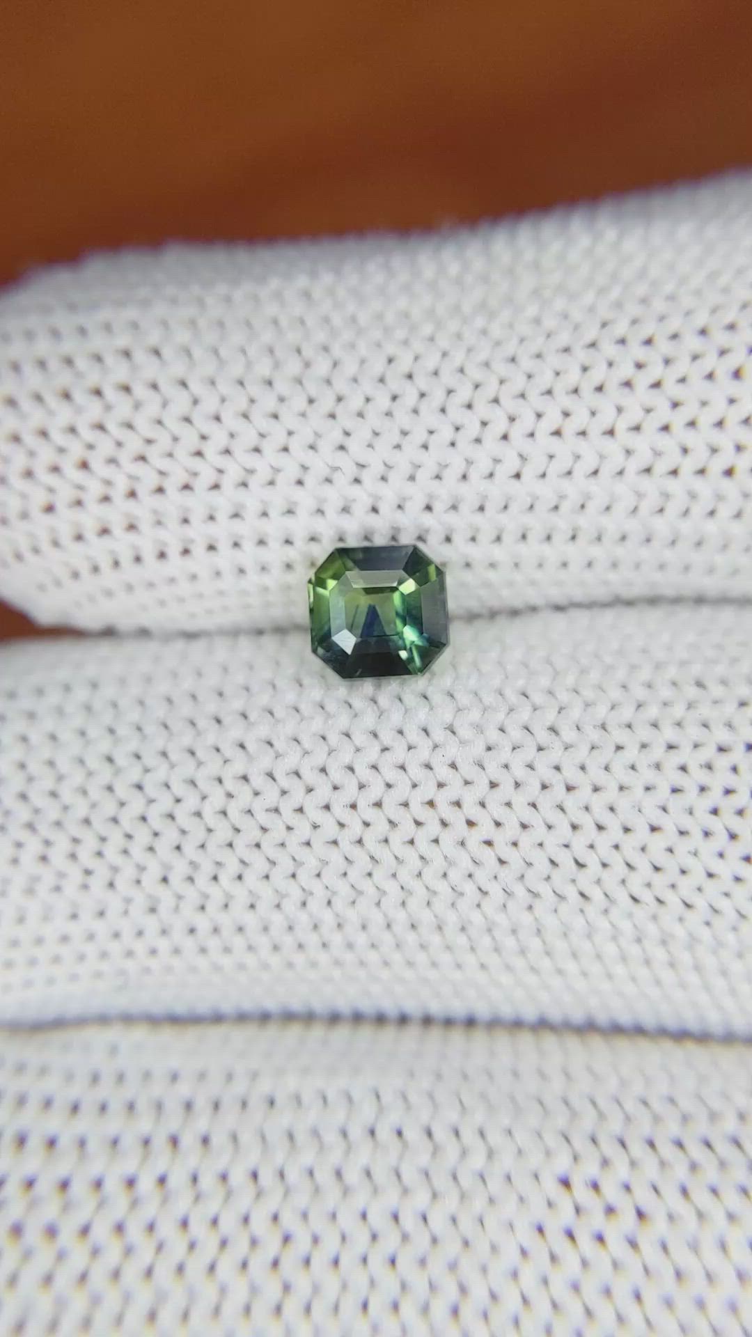 1.00 Ct. Bluish Green Sapphire from Madagascar Size Video