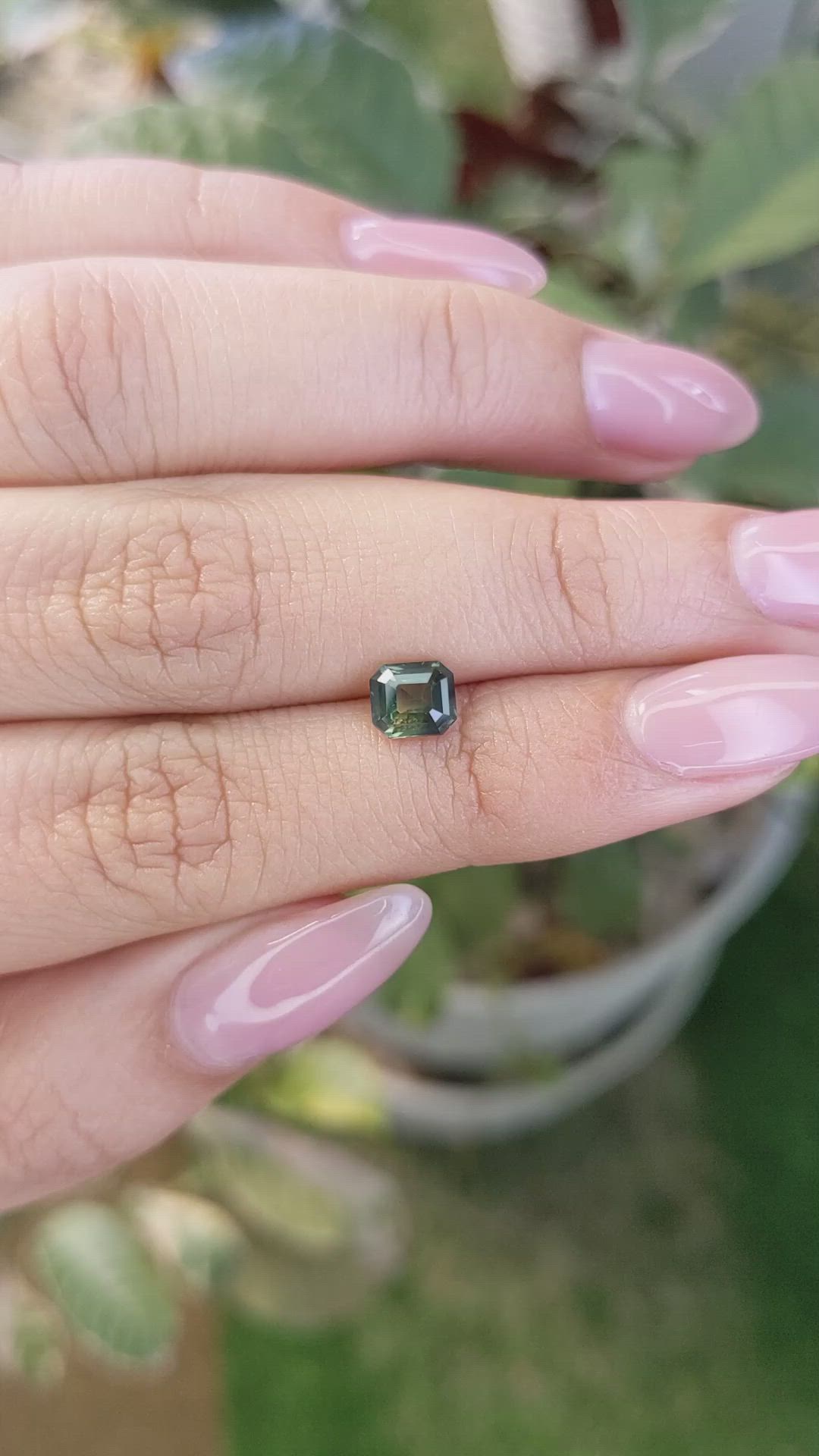 1.03 Ct. Yellowish Green Sapphire from Madagascar Size Video