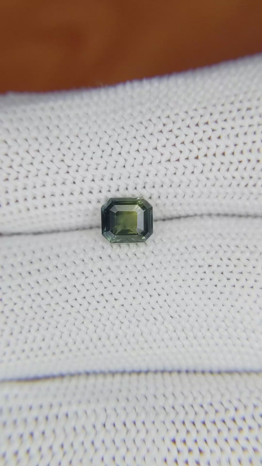 1.03 Ct. Yellowish Green Sapphire from Madagascar Size Video