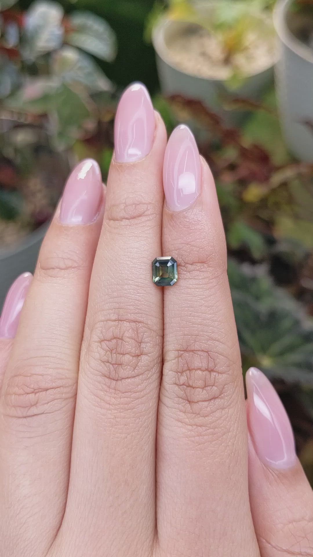 1.03 Ct. Yellowish Green Sapphire from Madagascar Size Video