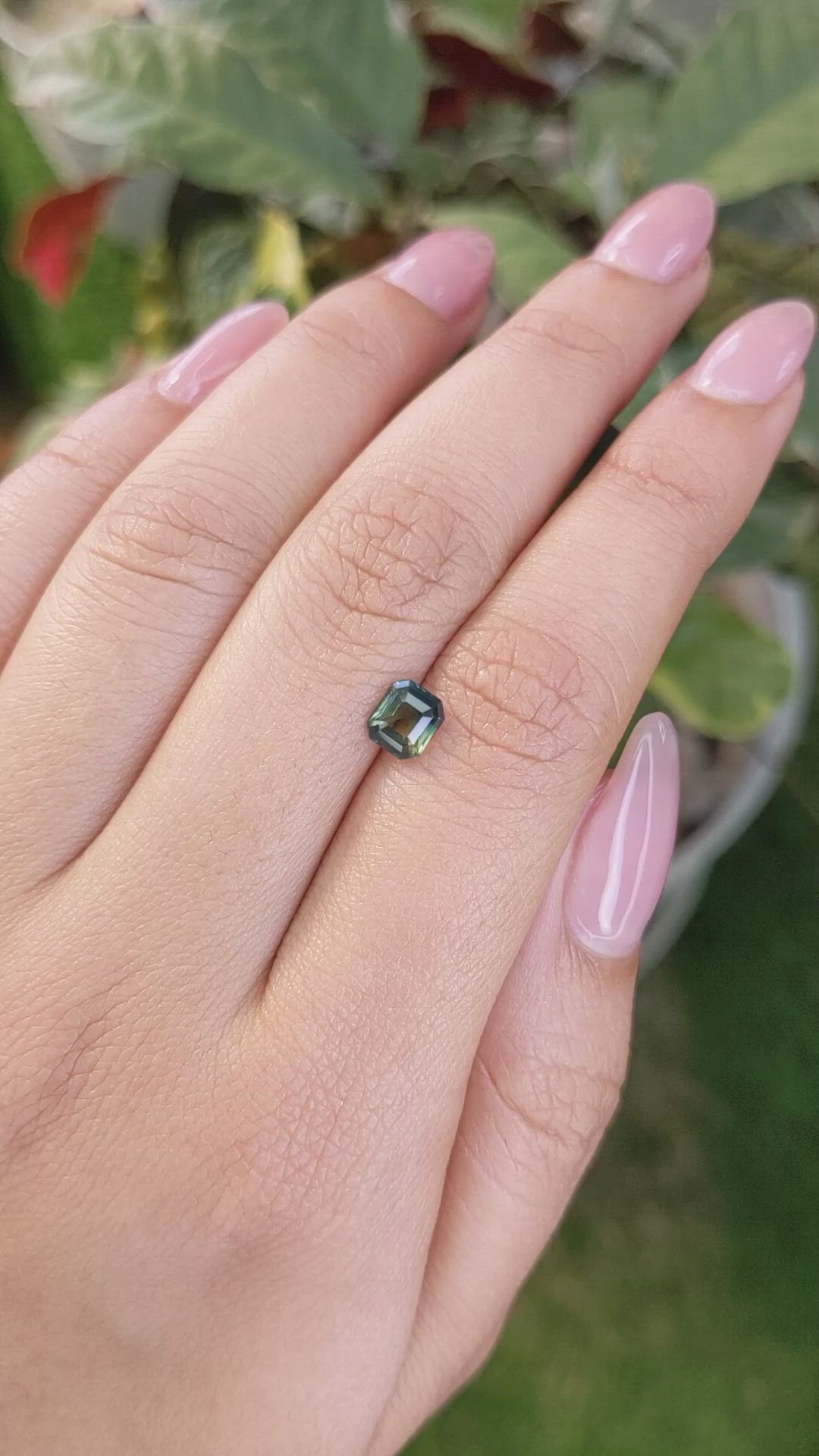 1.03 Ct. Yellowish Green Sapphire from Madagascar Size Video