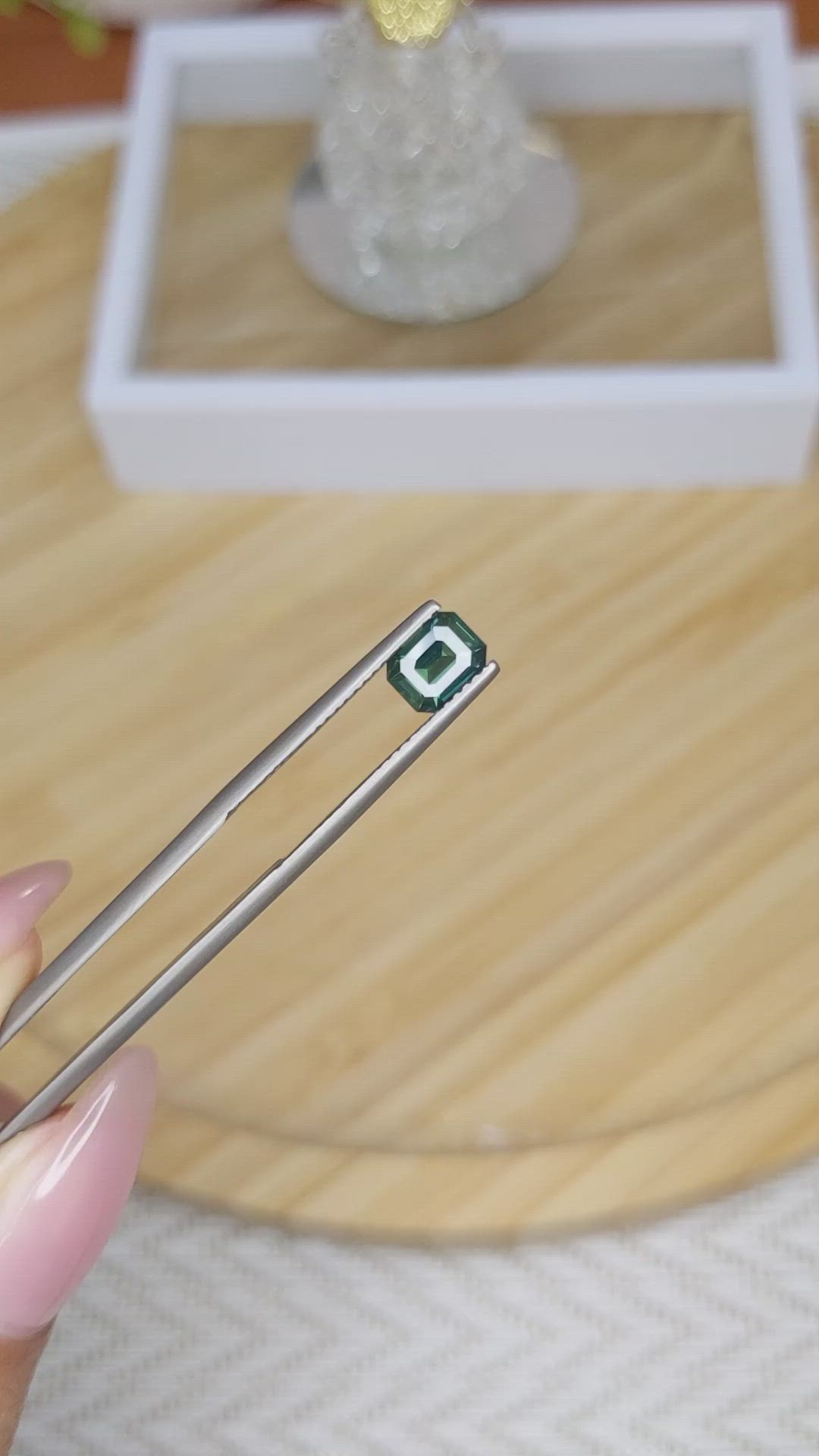 1.02 Ct. Green Sapphire from Madagascar Size Video