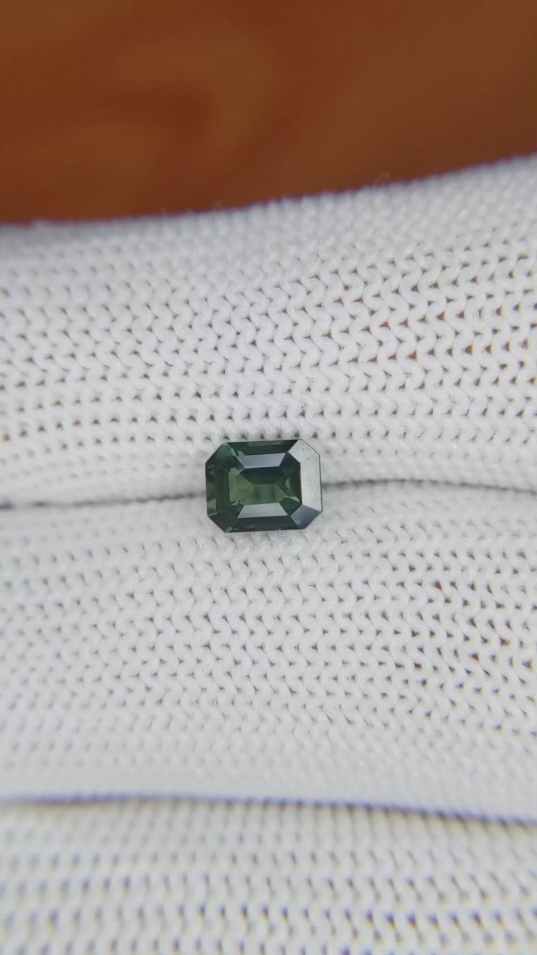 1.02 Ct. Green Sapphire from Madagascar Size Video