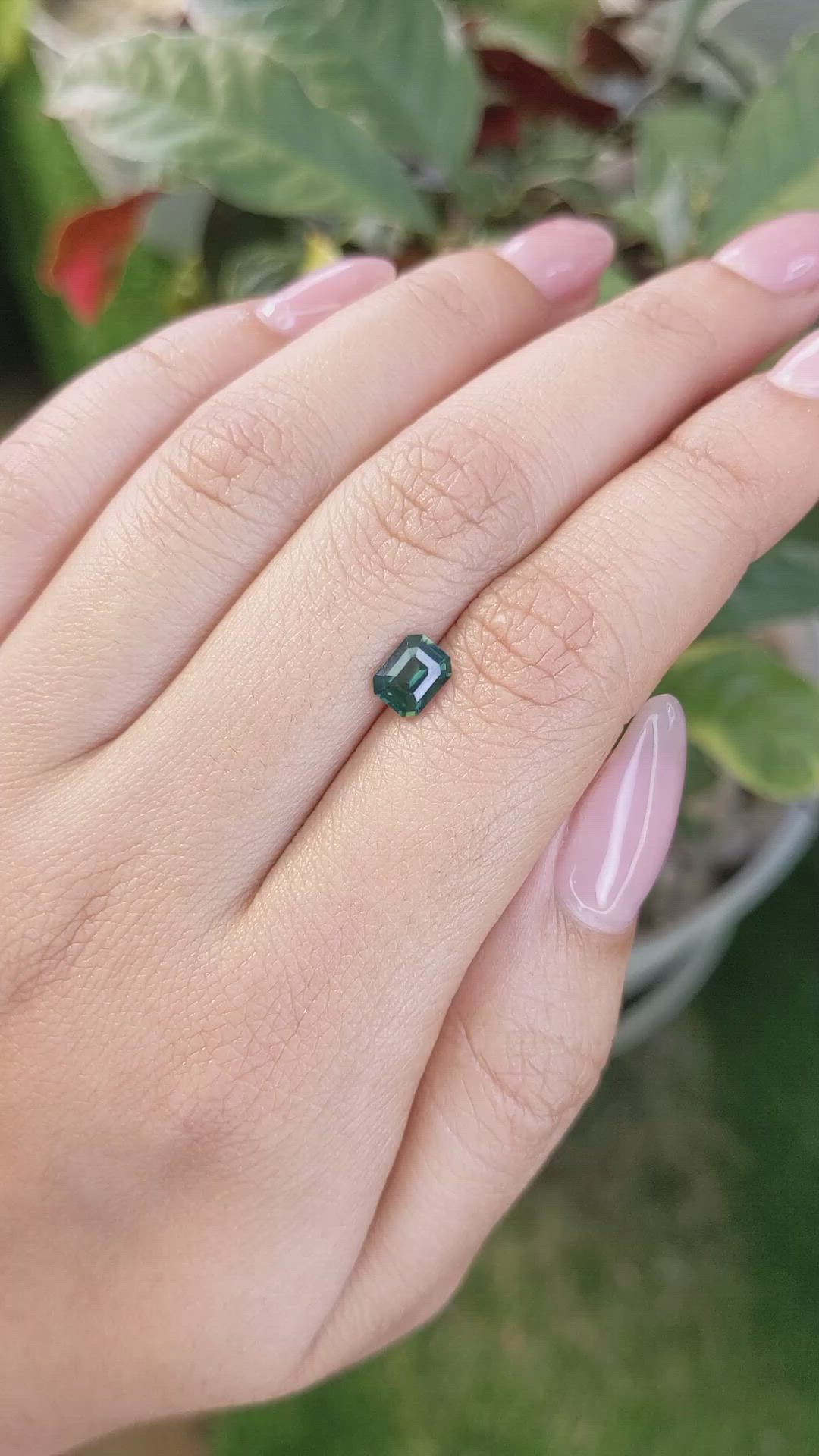 1.02 Ct. Green Sapphire from Madagascar Size Video