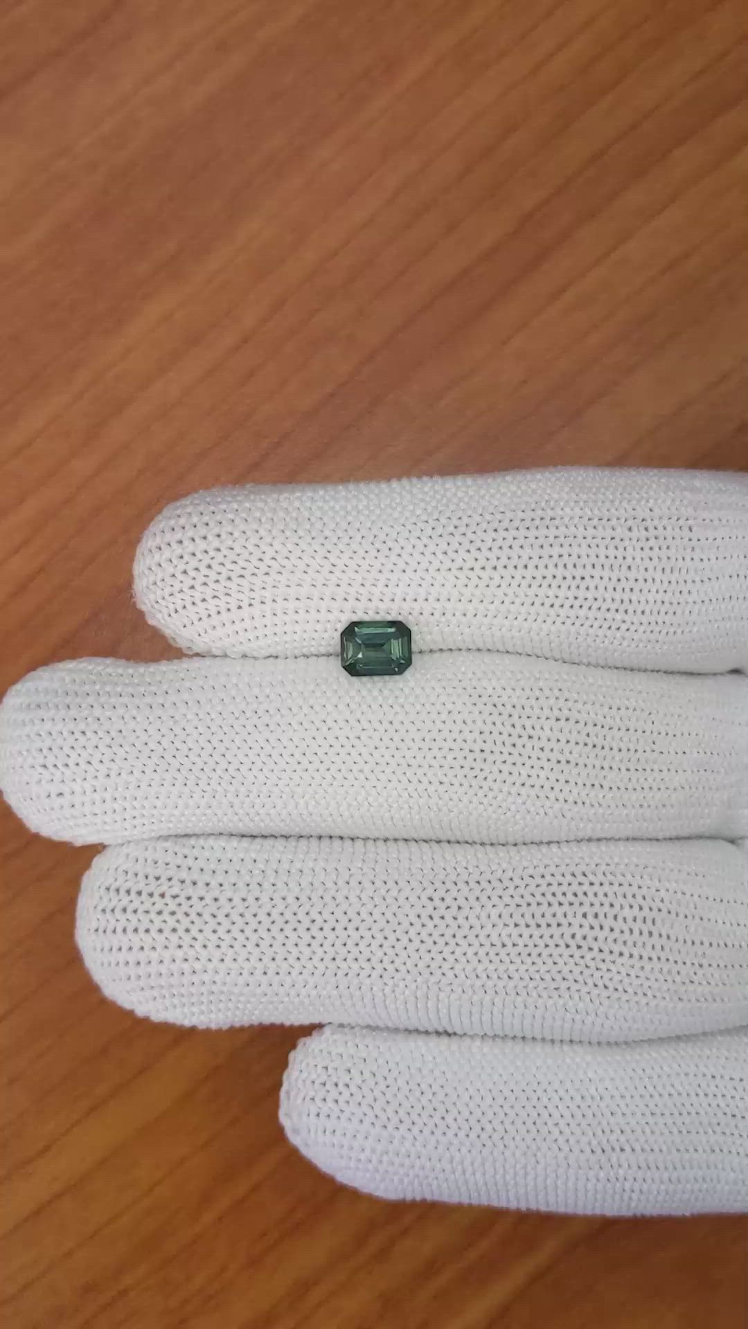 1.02 Ct. Green Sapphire from Madagascar Size Video