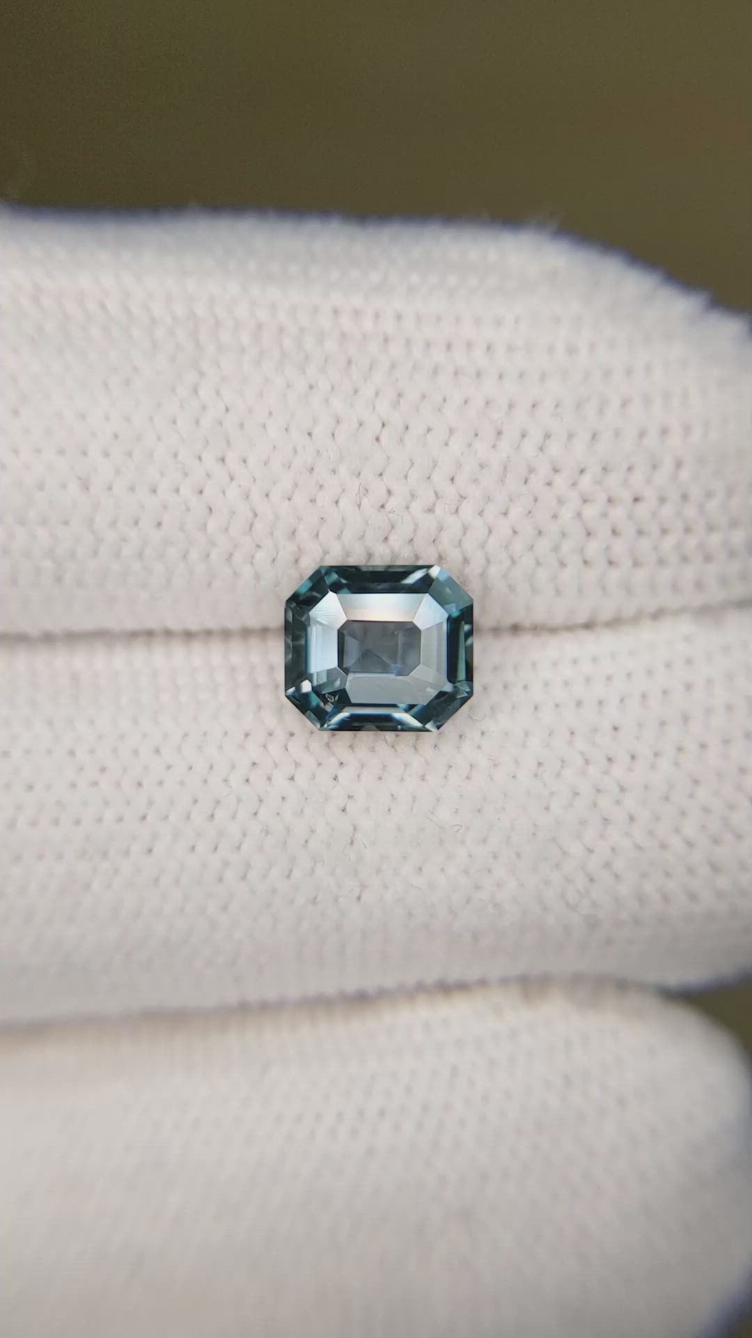 2.19 Ct. Greenish Blue Sapphire from Madagascar Size Video