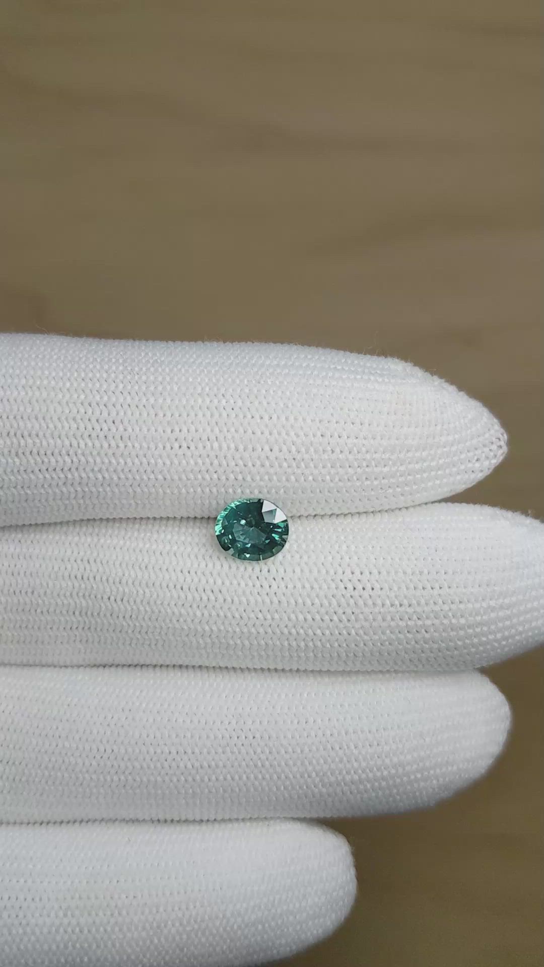 2.01 Ct. Bluish Green Sapphire from Montana Size Video