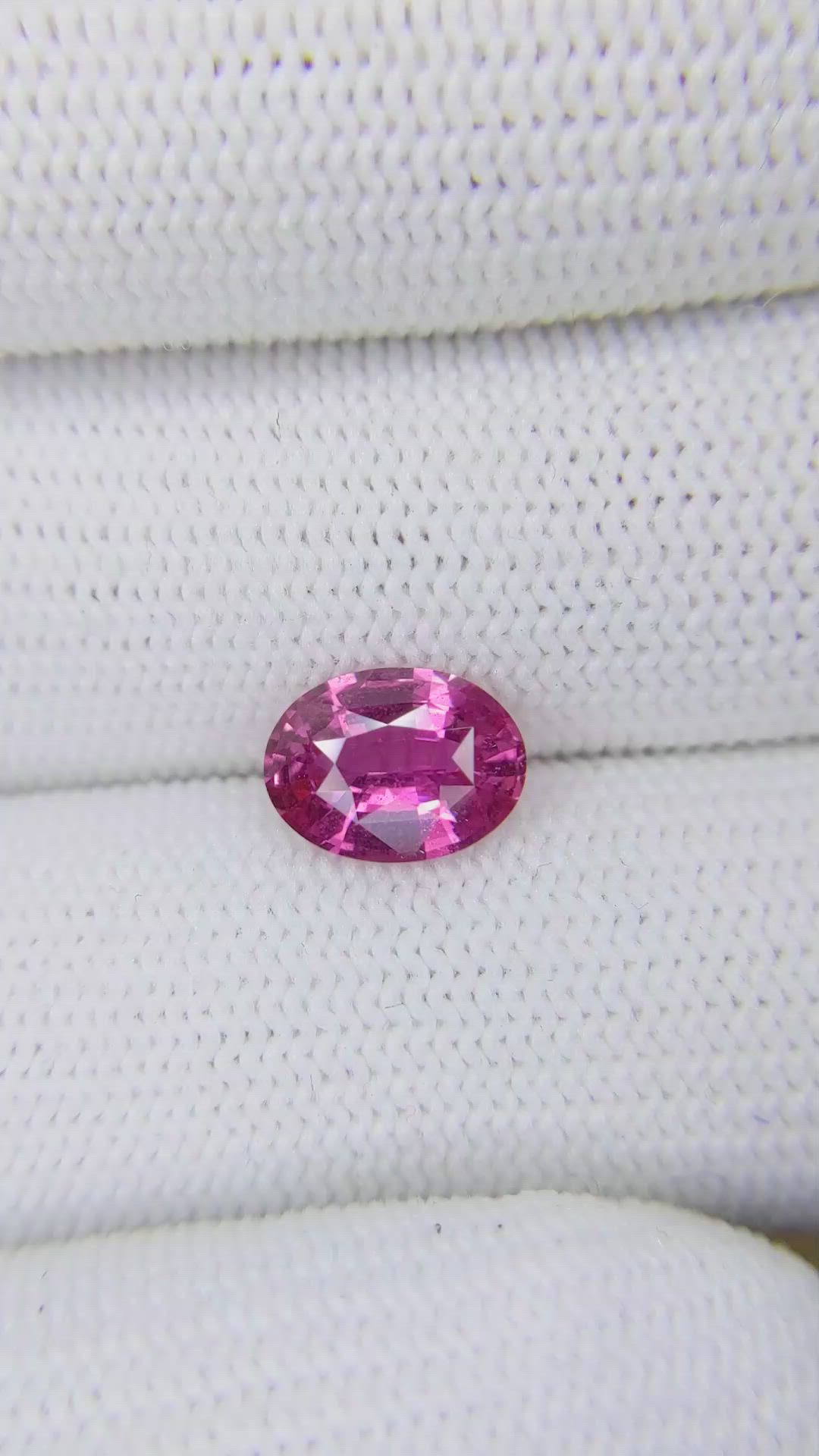2.10 Ct. Pink Sapphire from Ceylon (Sri Lanka) Size Video