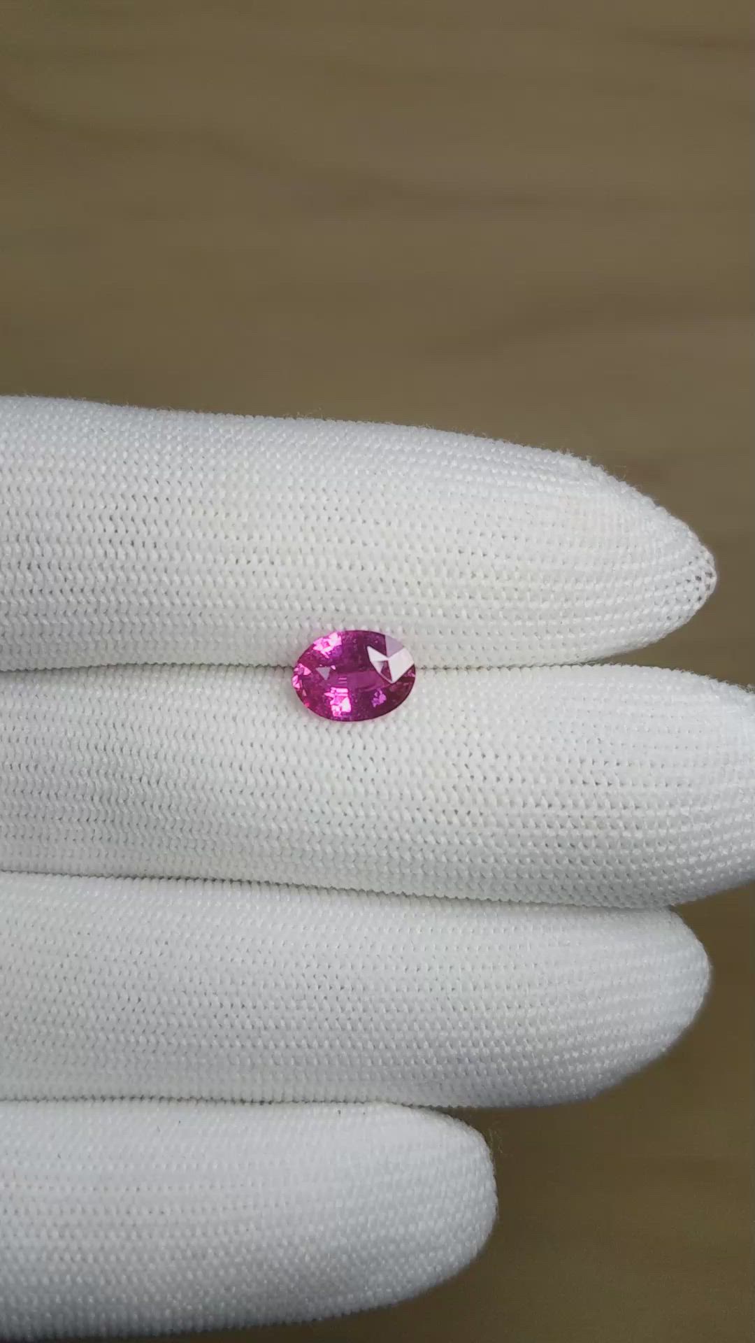 2.10 Ct. Pink Sapphire from Ceylon (Sri Lanka) Size Video