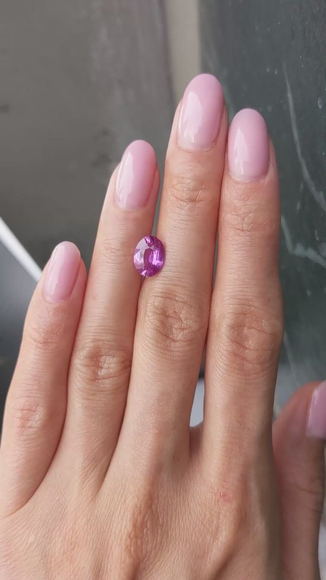 2.10 Ct. Pink Sapphire from Ceylon (Sri Lanka) Size Video