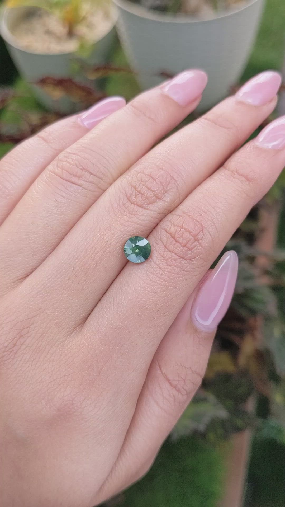 1.66 Ct. Green Sapphire from Madagascar Size Video