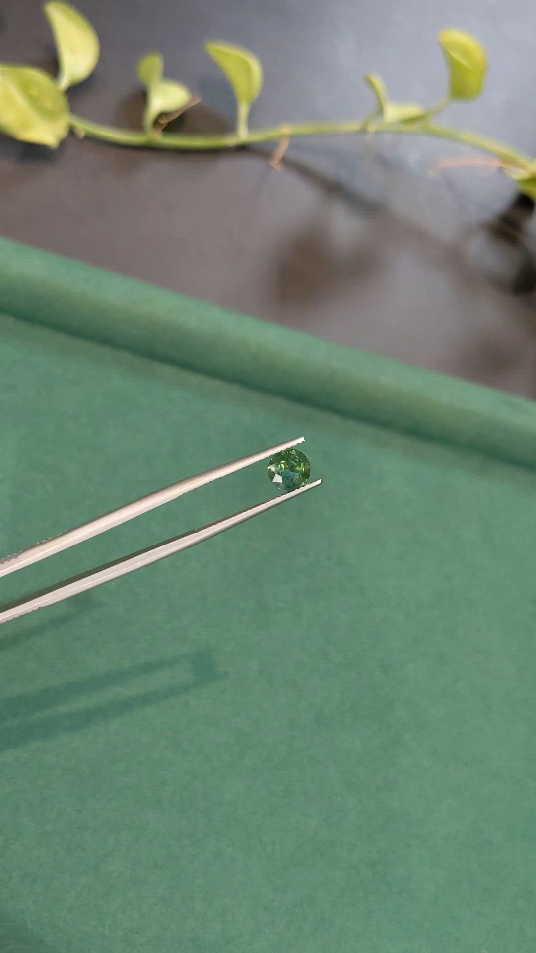 1.47 Ct. Yellowish Green Sapphire from Madagascar Size Video