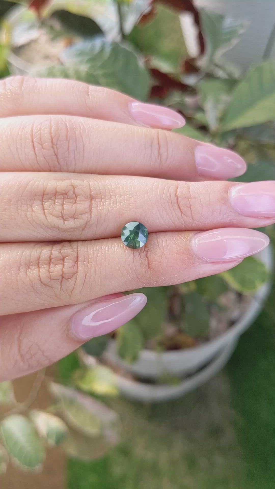 1.66 Ct. Green Sapphire from Madagascar Size Video