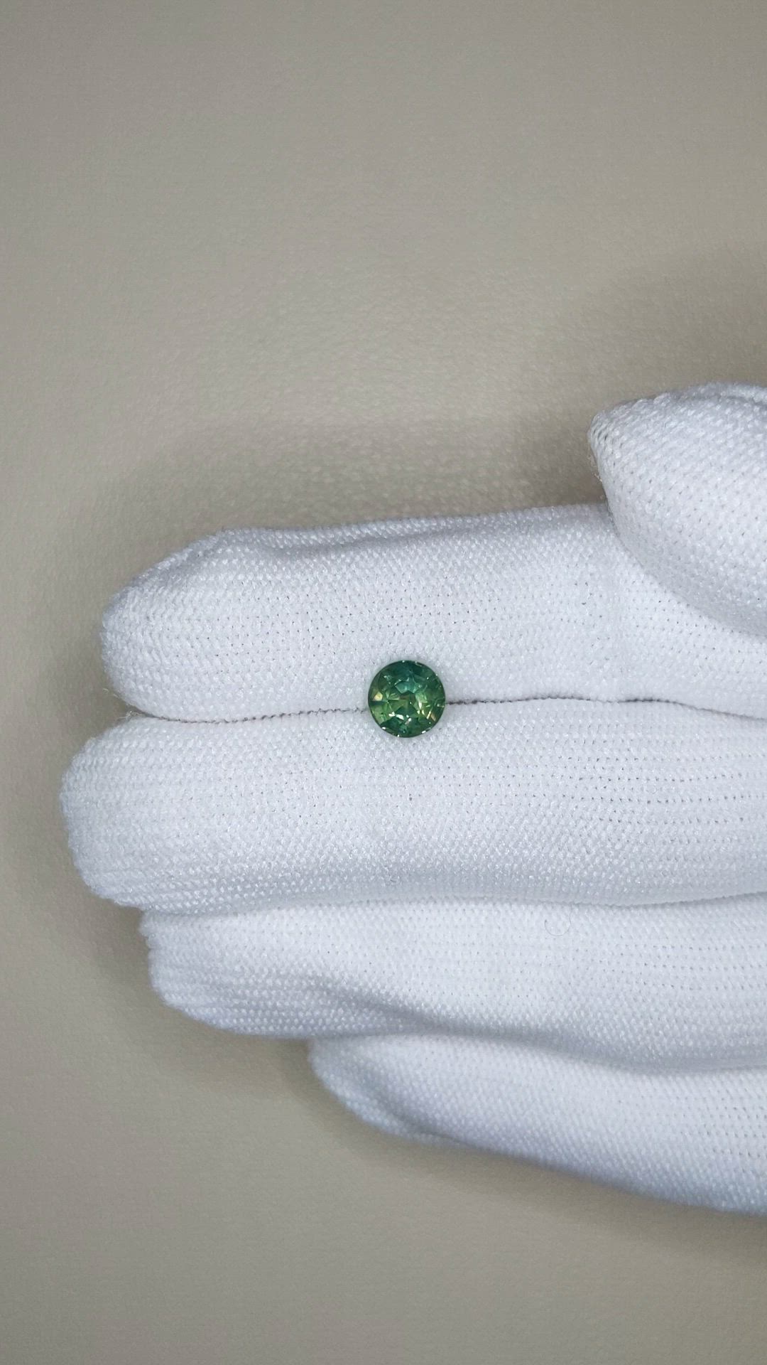 1.47 Ct. Yellowish Green Sapphire from Madagascar Size Video