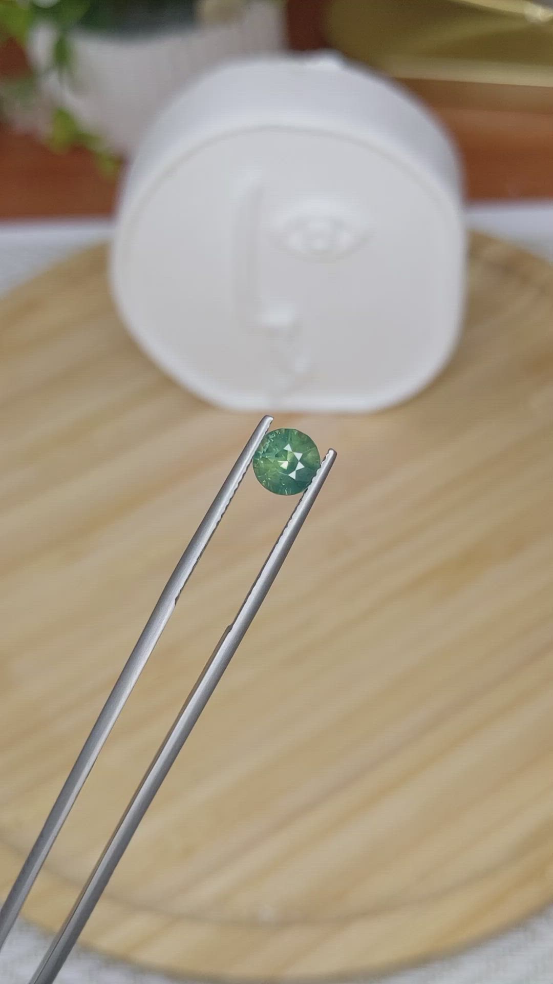 1.66 Ct. Green Sapphire from Madagascar Size Video