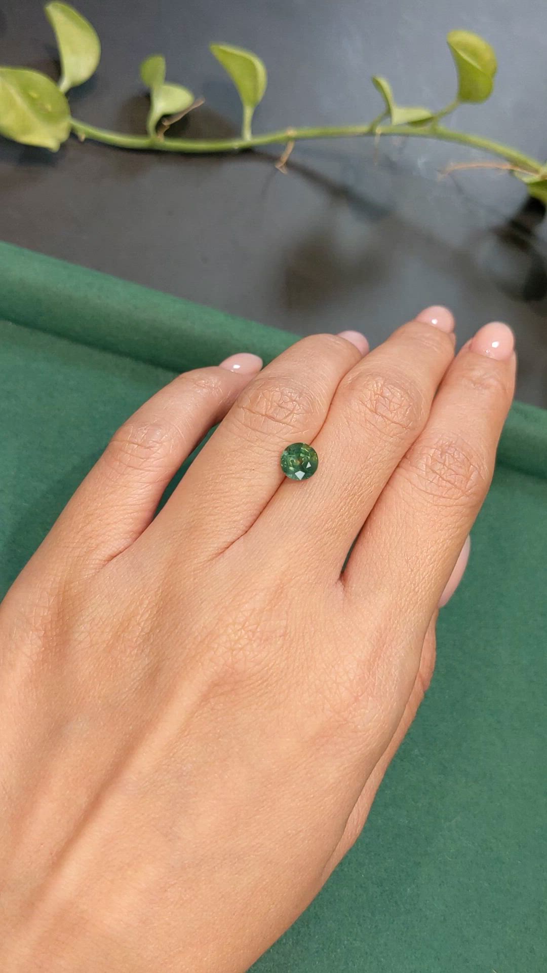 1.47 Ct. Yellowish Green Sapphire from Madagascar Size Video