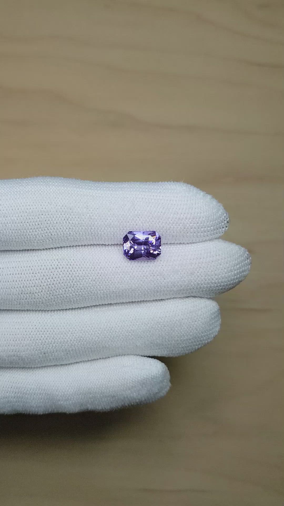 4.35 Ct. Purple Sapphire from Ceylon (Sri Lanka) Size Video
