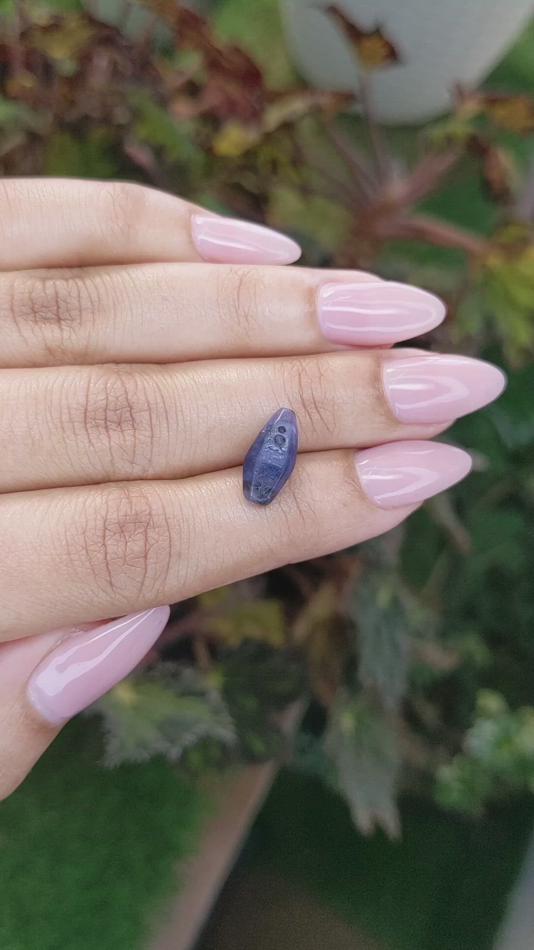 4.44 Ct. Blue Rough Sapphire from Ceylon (Sri Lanka) Size Video