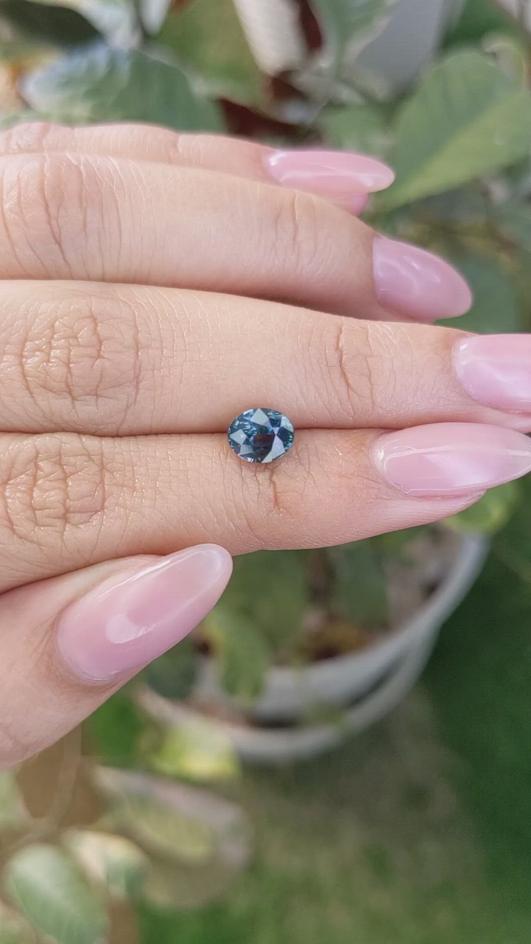 1.51 Ct. Greenish Blue Sapphire from Madagascar Size Video