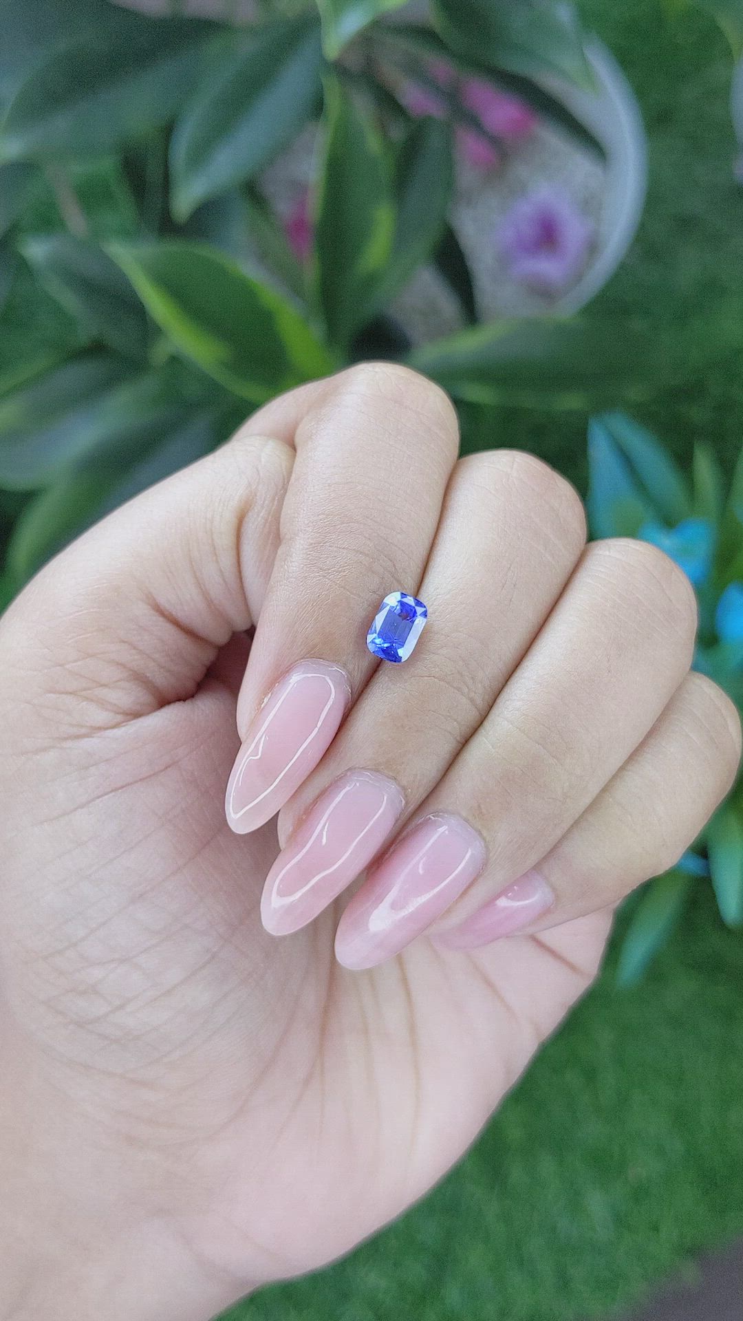 1.25 Ct. Blue Sapphire from Ceylon (Sri Lanka) Size Video