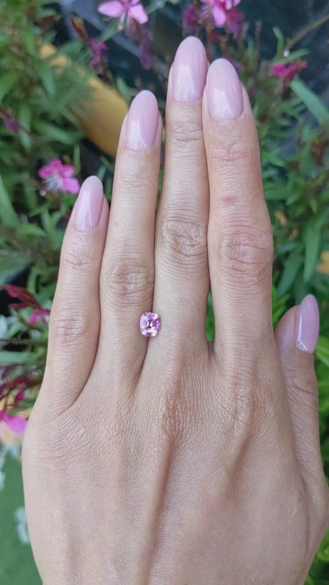 1.29 Ct. Pink Sapphire from Ceylon (Sri Lanka) Size Video
