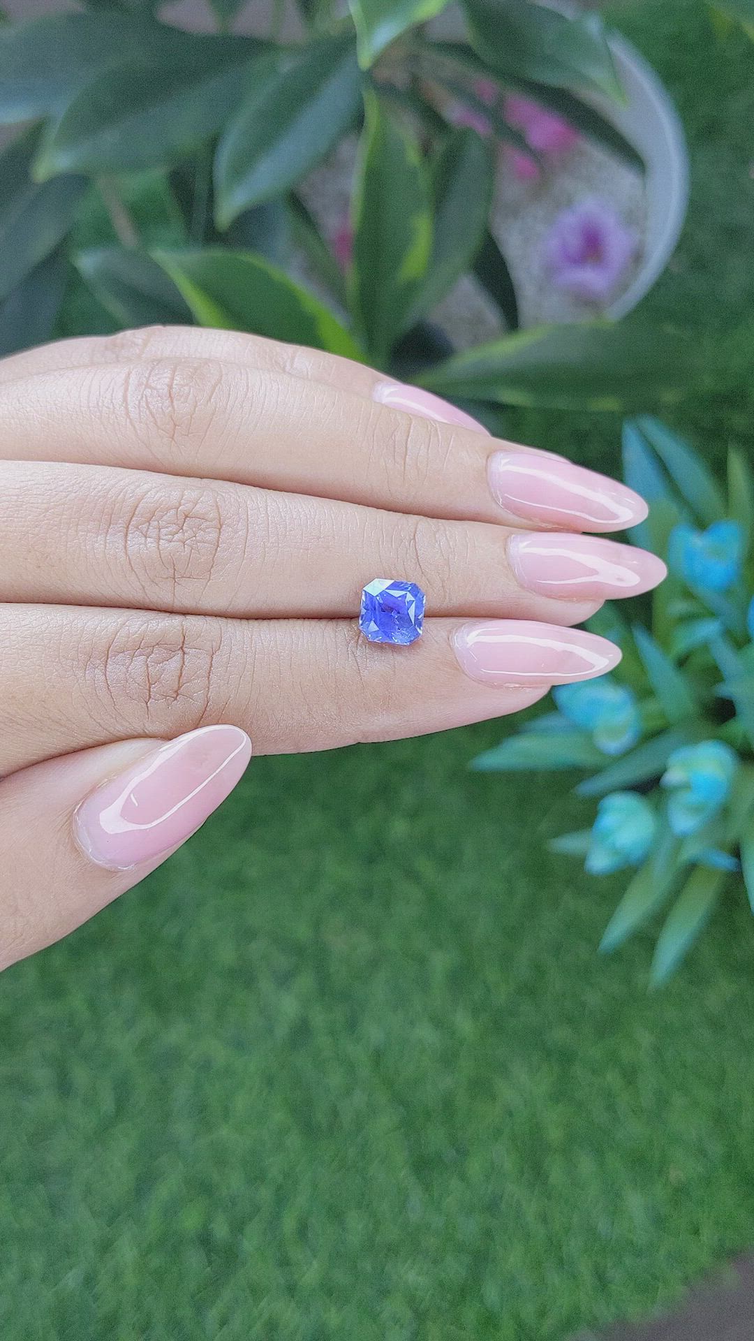 2.18 Ct. Blue Sapphire from Ceylon (Sri Lanka) Size Video