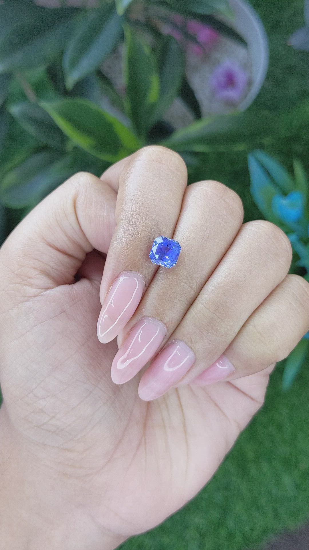 2.18 Ct. Blue Sapphire from Ceylon (Sri Lanka) Size Video