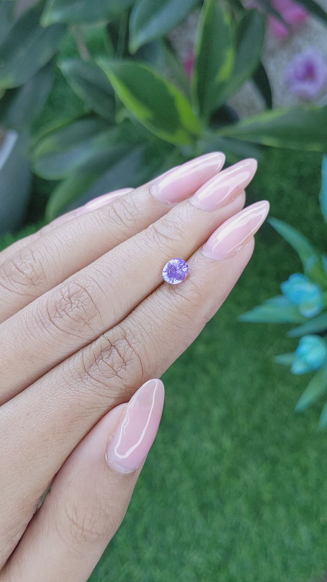 1.04 Ct. Violet Sapphire from Africa Size Video