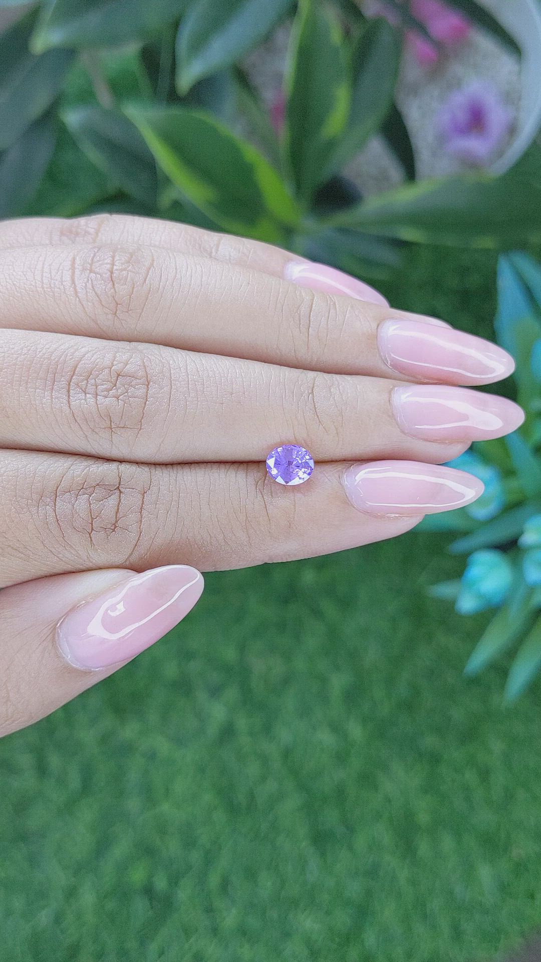 1.04 Ct. Violet Sapphire from Africa Size Video