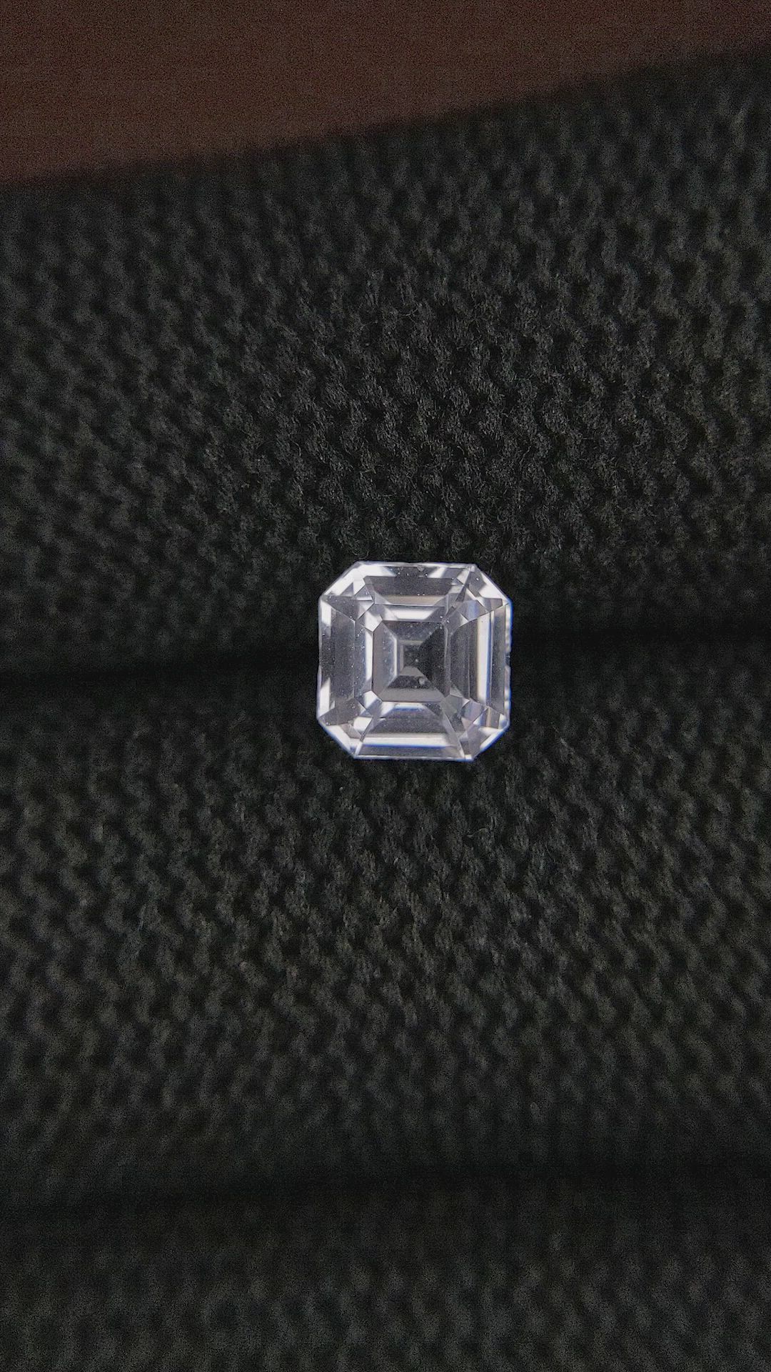 1.57 Ct. White Sapphire from Africa Size Video