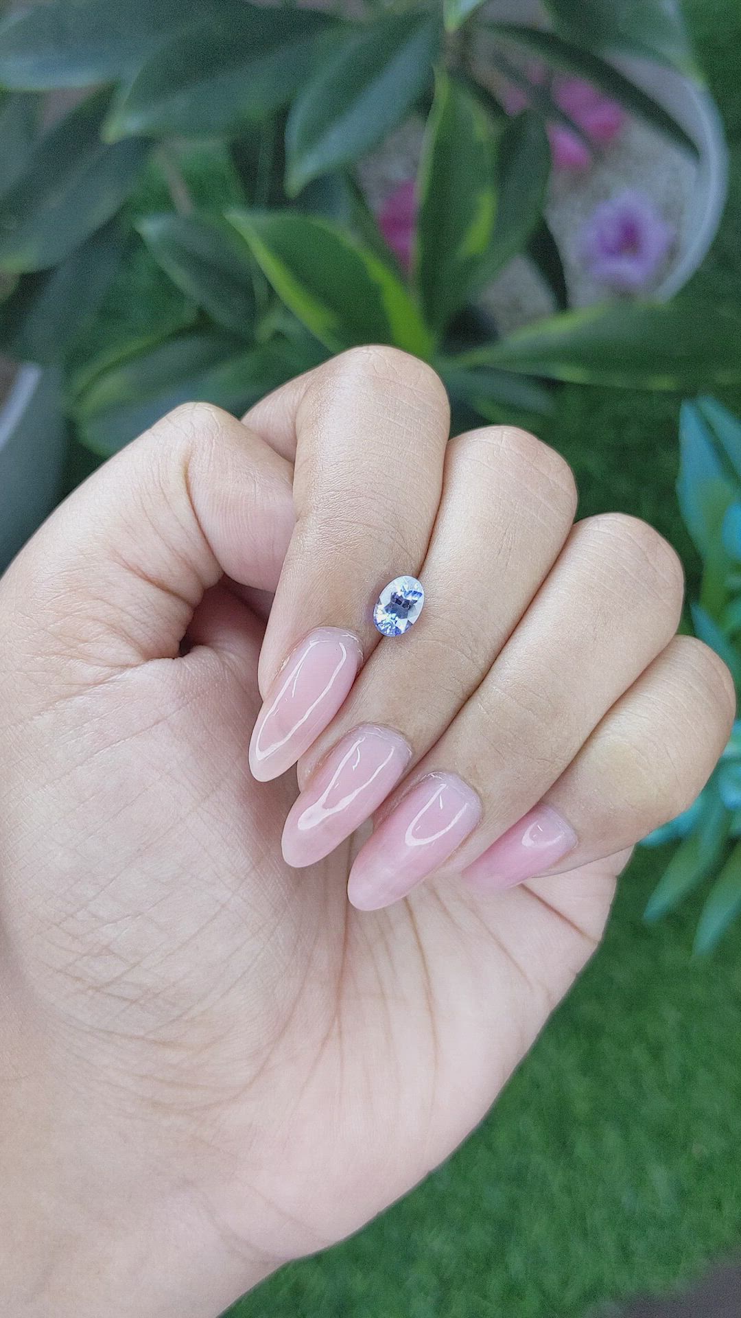 1.09 Ct. Blue Sapphire from Ceylon (Sri Lanka) Size Video