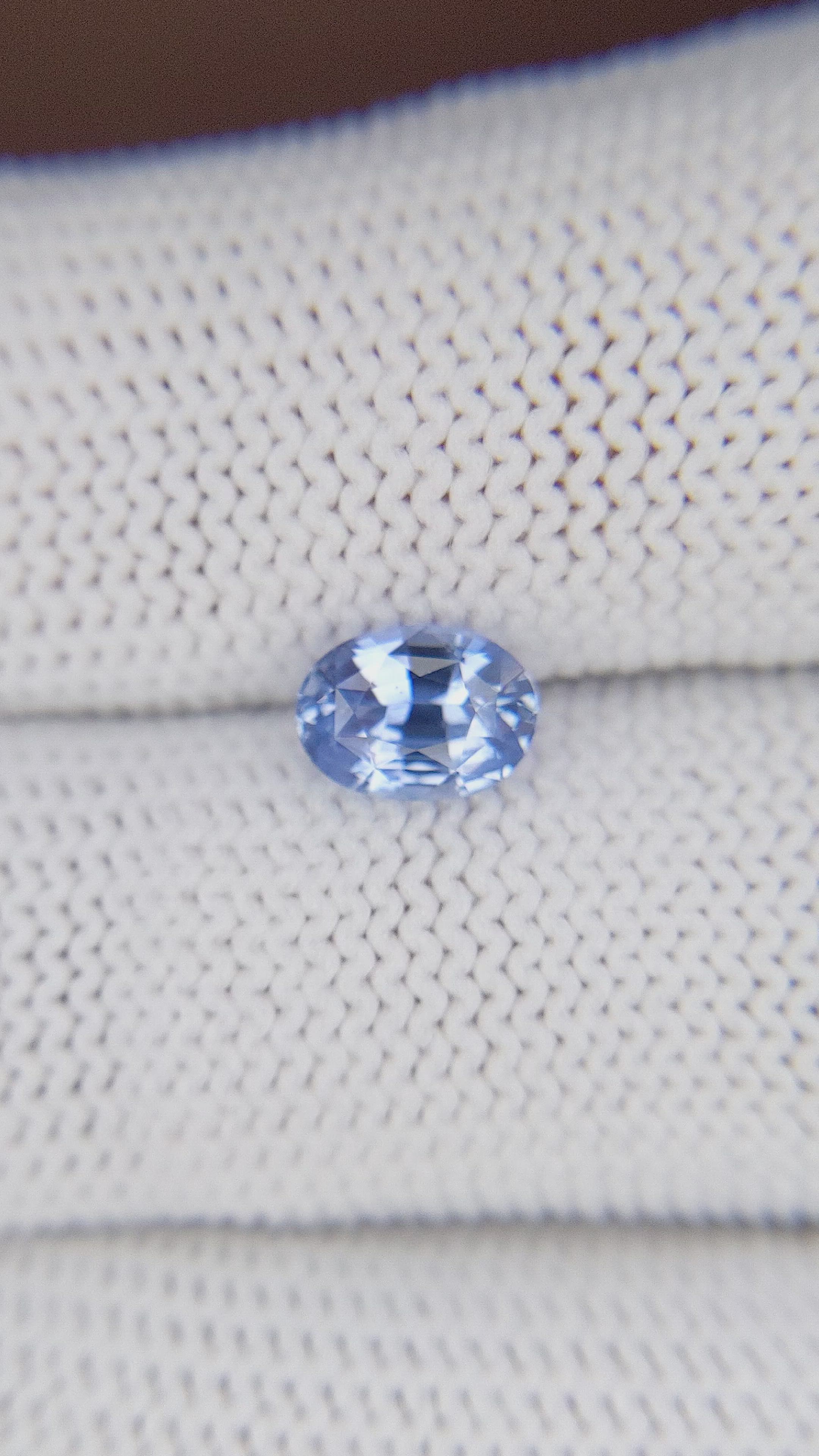 1.23 Ct. Blue Sapphire from Ceylon (Sri Lanka) Size Video