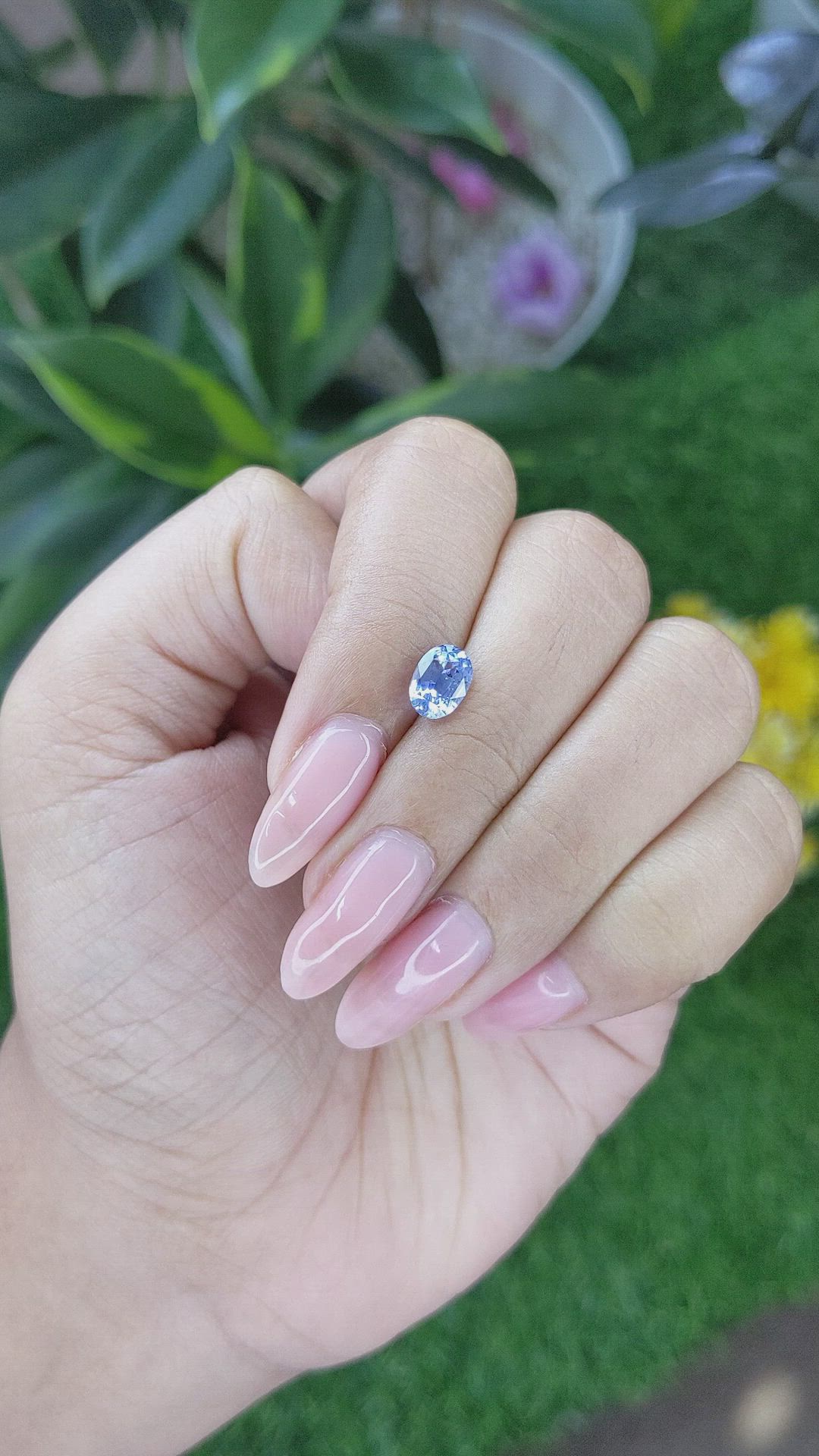 1.23 Ct. Blue Sapphire from Ceylon (Sri Lanka) Size Video