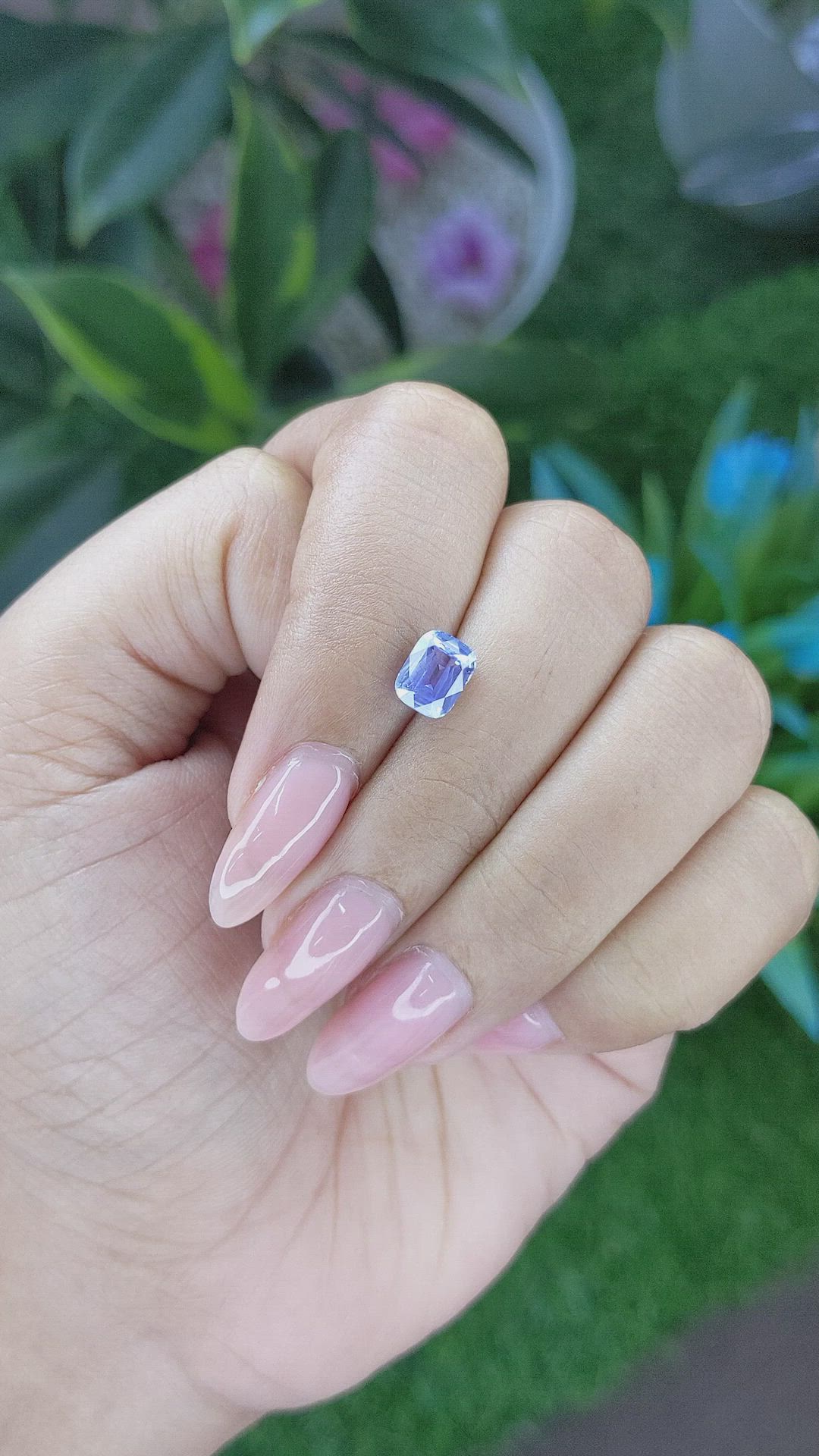 1.58 Ct. Blue Sapphire from Ceylon (Sri Lanka) Size Video