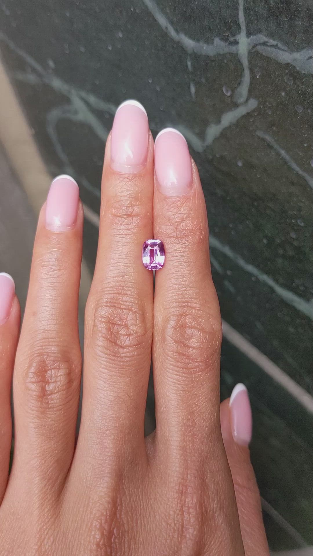 1.37 Ct. Purplish Pink Sapphire from Ceylon (Sri Lanka) Size Video