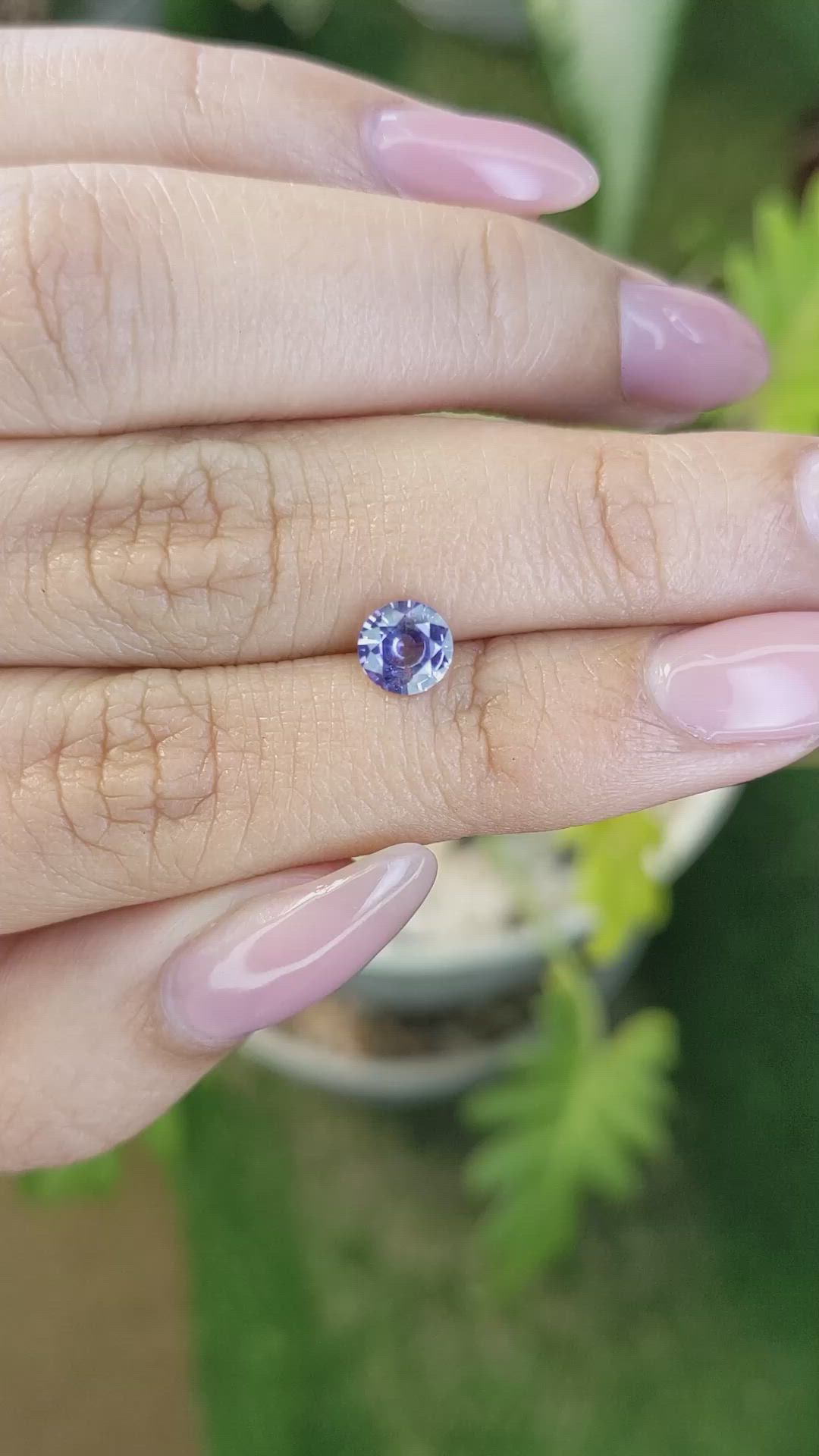 0.89 Ct. Blue Sapphire from Ceylon (Sri Lanka) Size Video