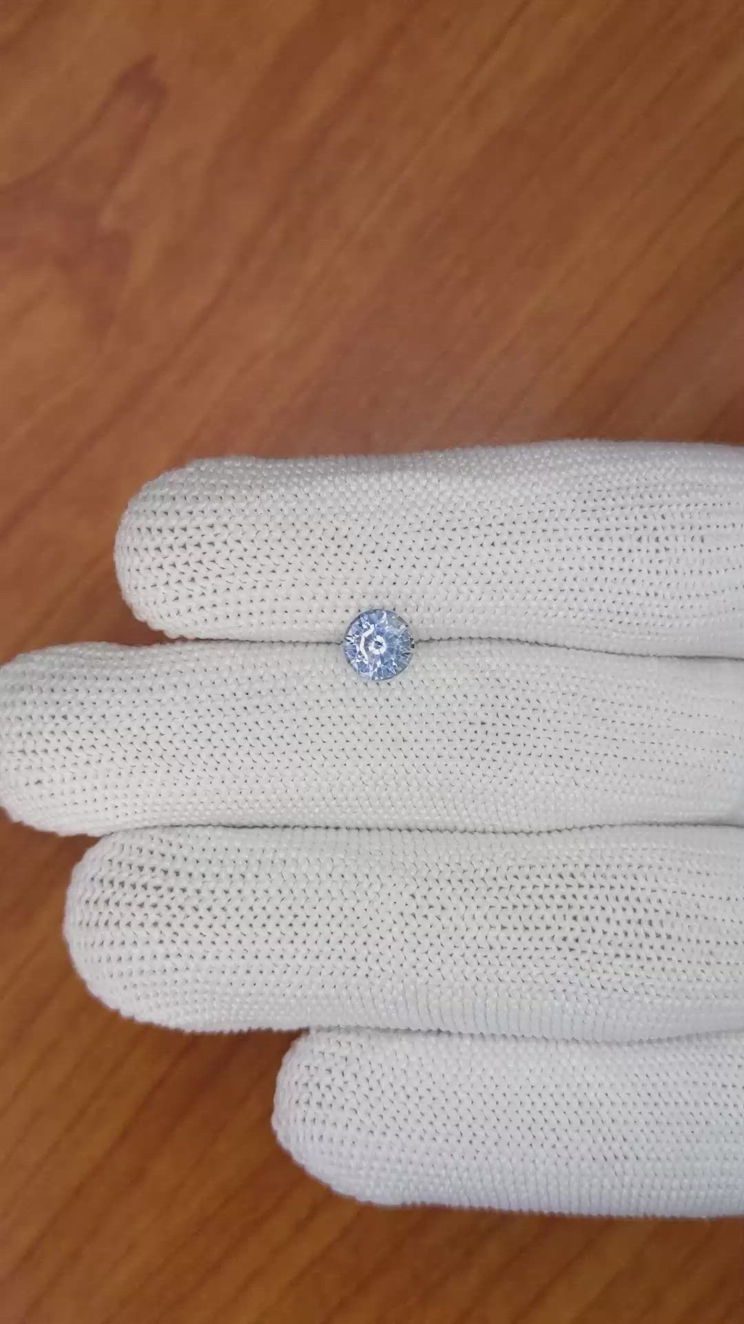 1.03 Ct. Blue Sapphire from Ceylon (Sri Lanka) Size Video