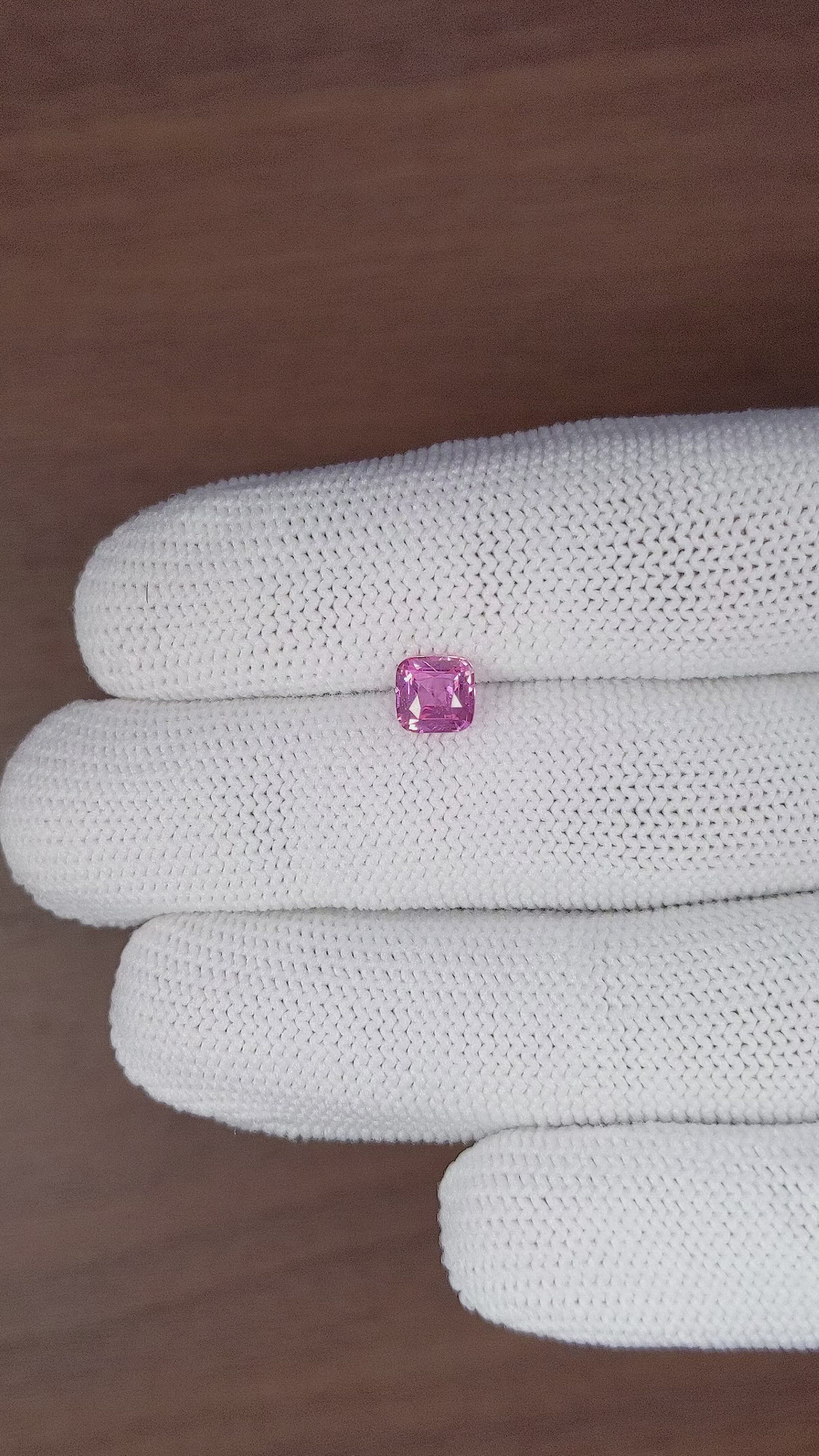 1.10 Ct. Pink Sapphire from Africa Size Video