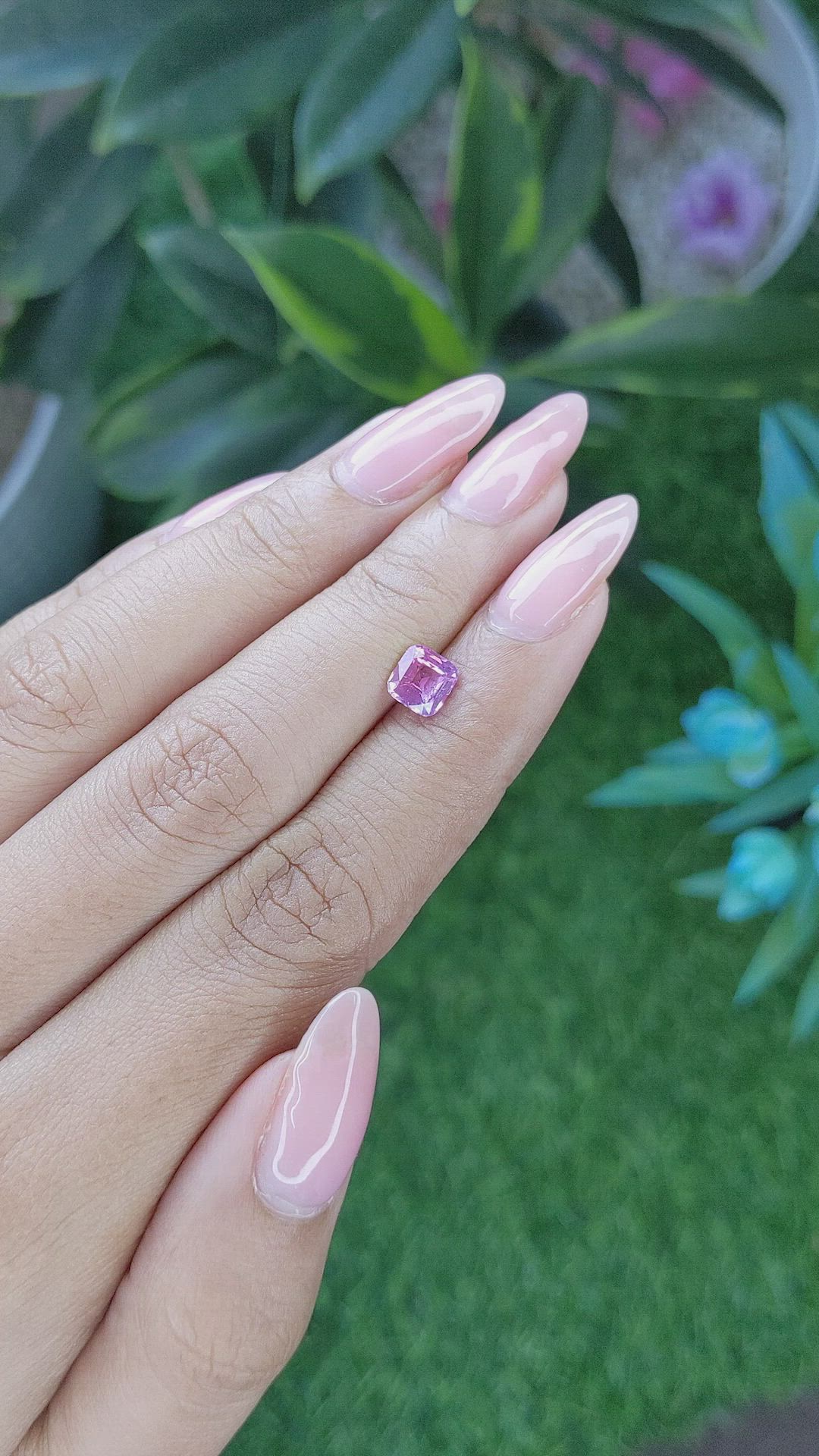 1.10 Ct. Pink Sapphire from Africa Size Video