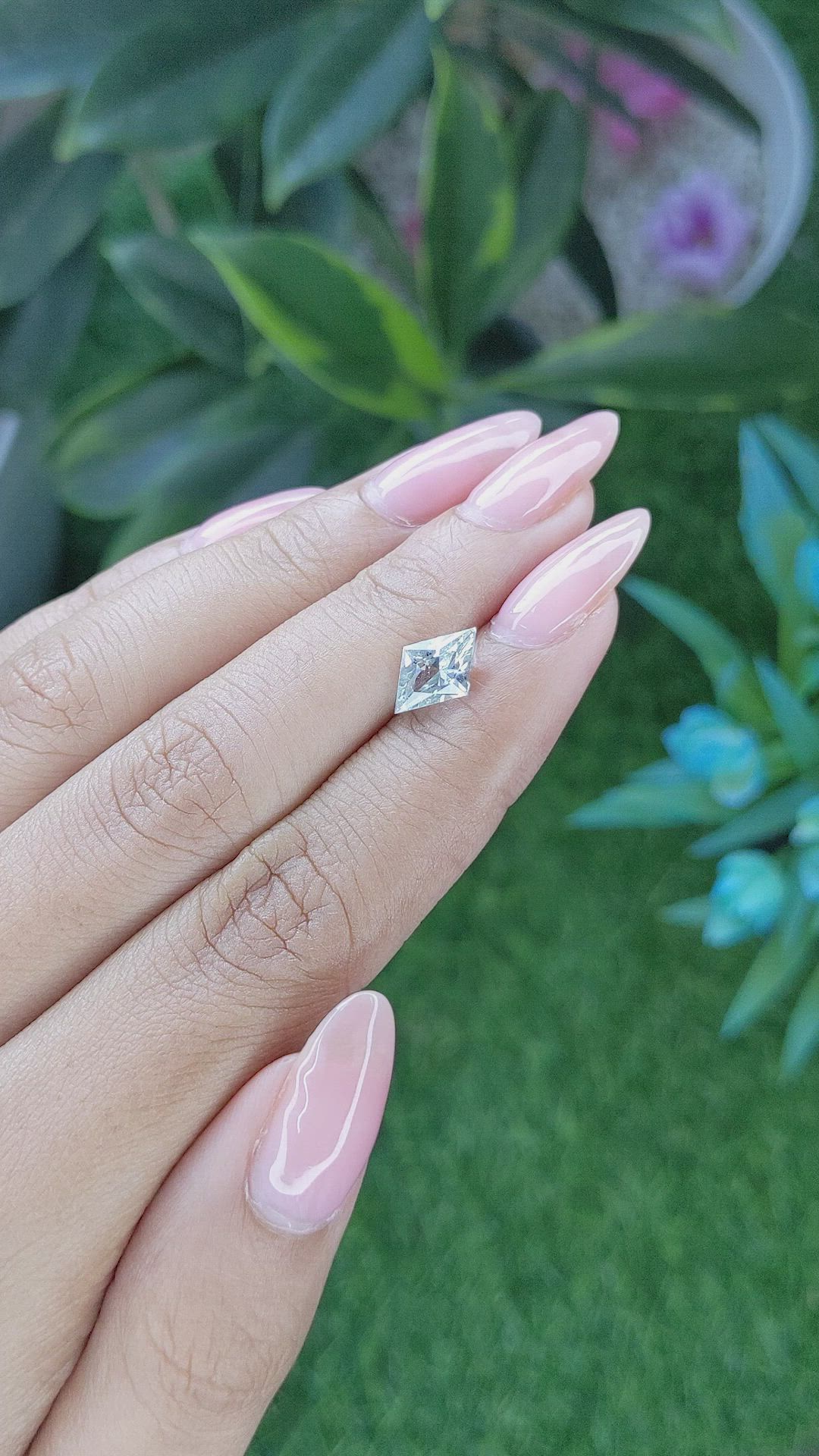 1.89 Ct. White Sapphire from Africa Size Video