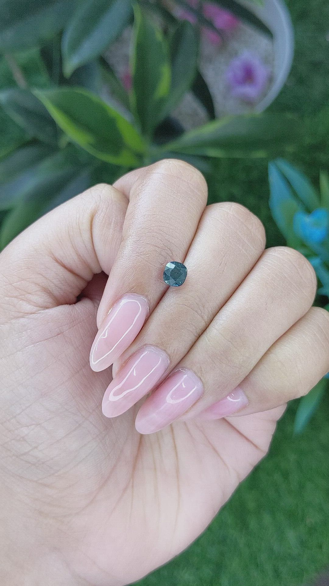 1.01 Ct. Greenish Blue Sapphire from Africa Size Video