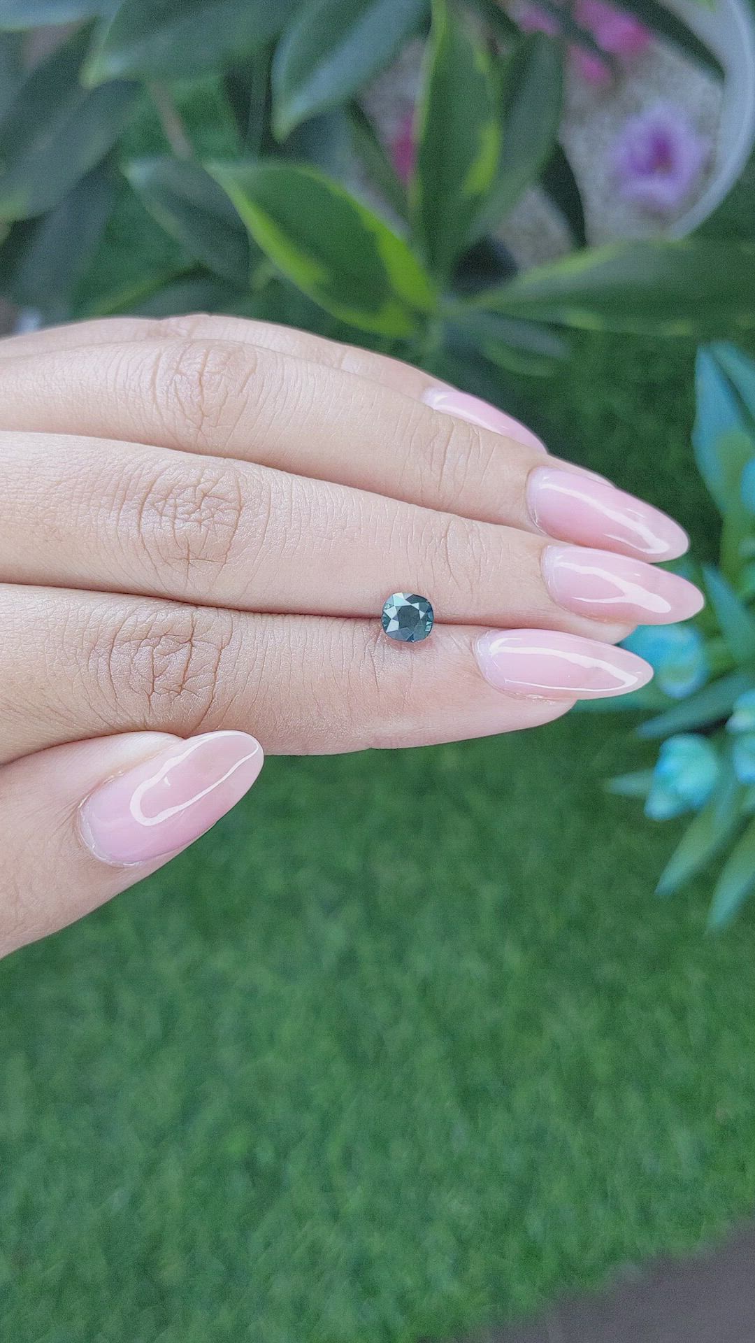 1.01 Ct. Greenish Blue Sapphire from Africa Size Video