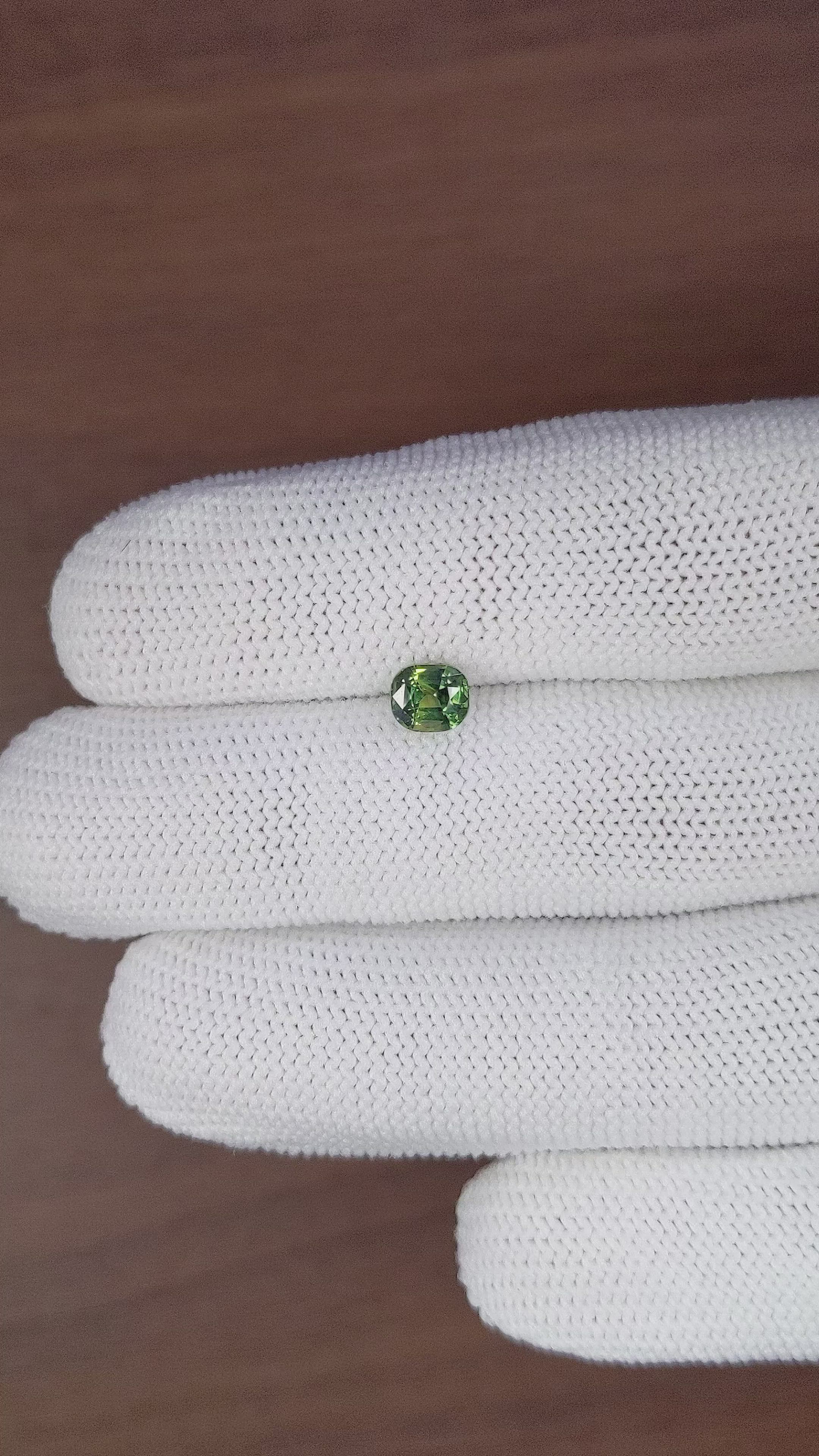 1.01 Ct. Yellowish Green Sapphire from Africa Size Video