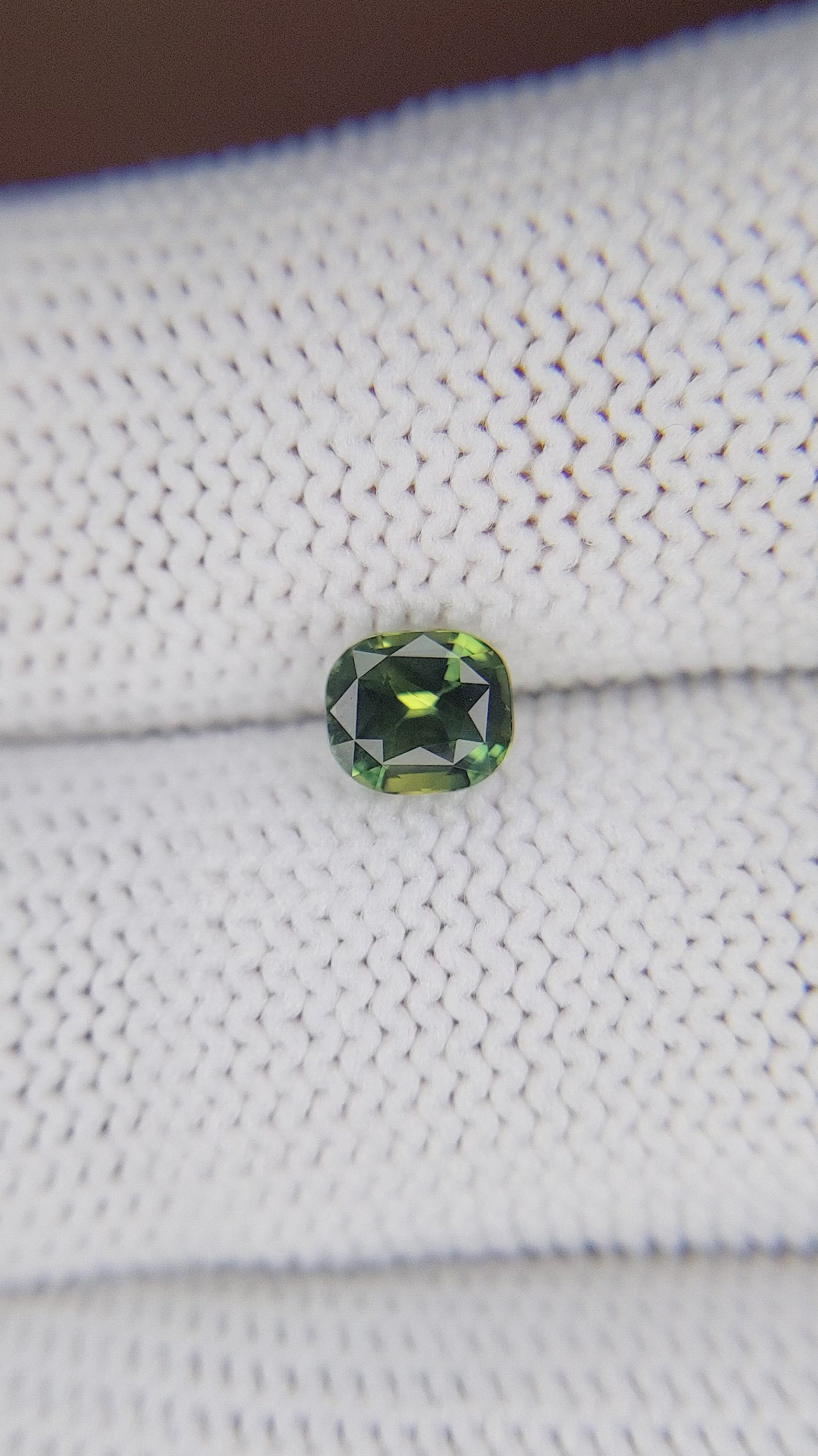 1.01 Ct. Yellowish Green Sapphire from Africa Size Video