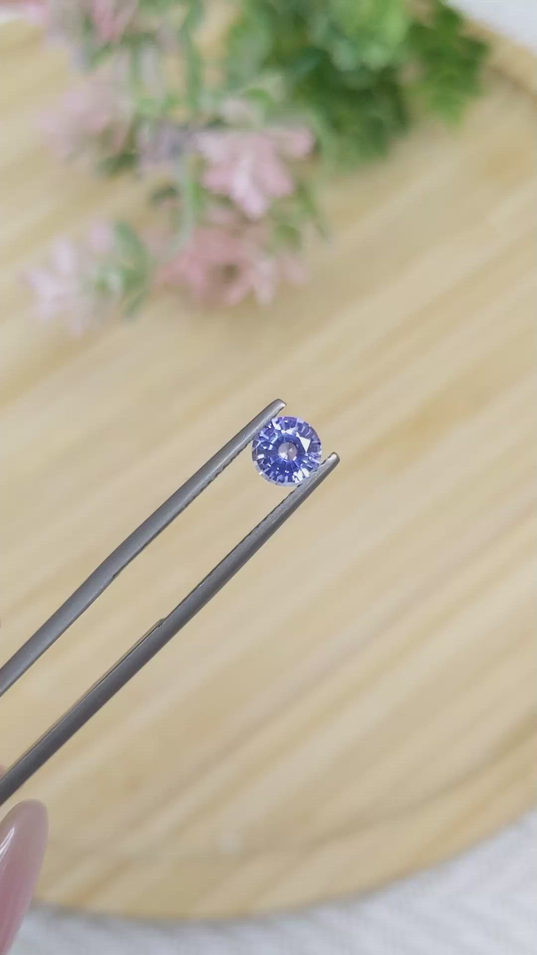 0.82 Ct. Blue Sapphire from Ceylon (Sri Lanka) Size Video