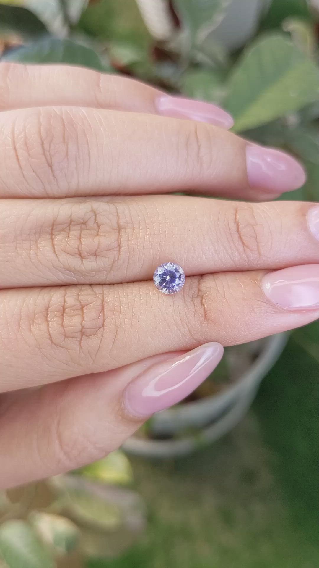 0.93 Ct. Violet Sapphire from Ceylon (Sri Lanka) Size Video